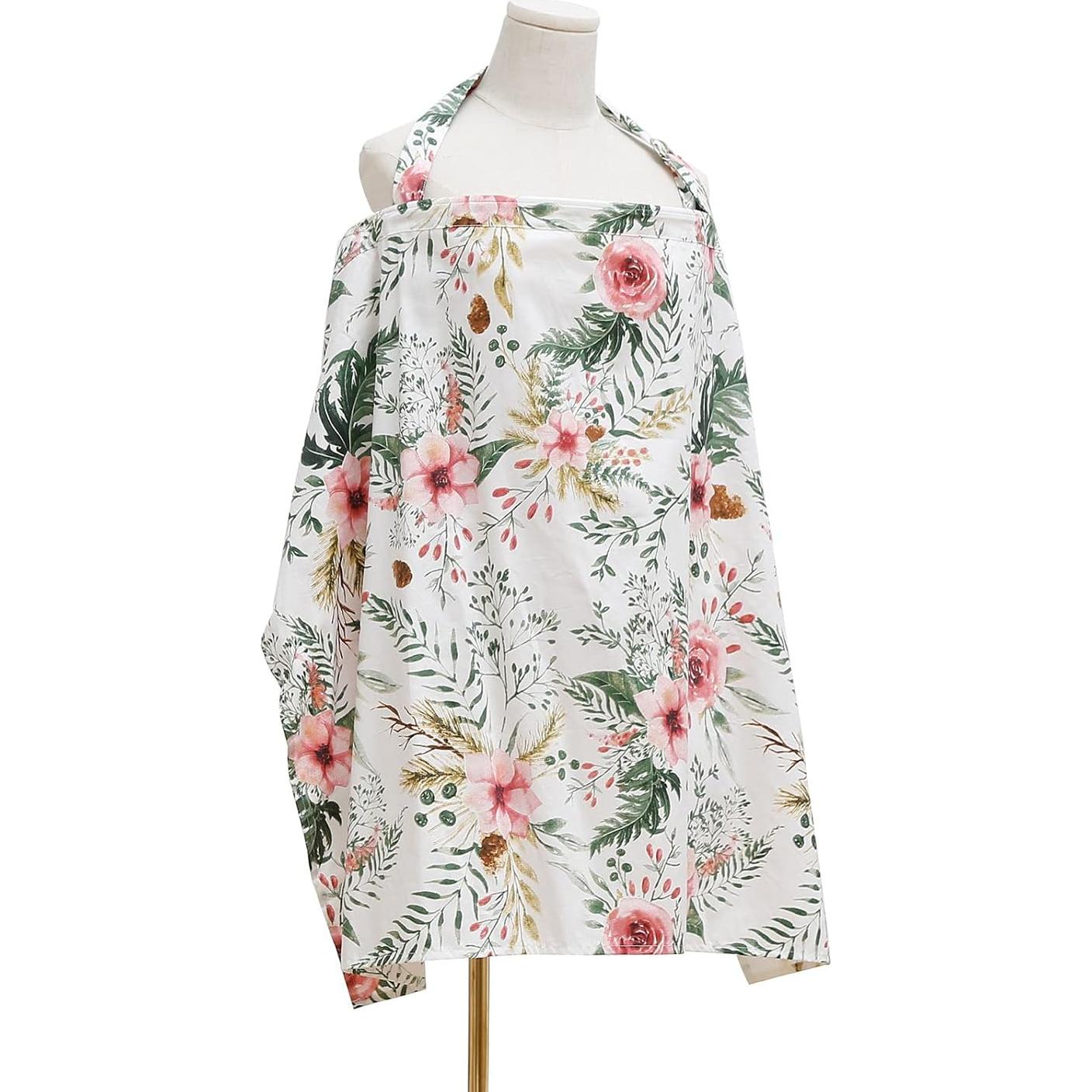 Cobertura de Lactancia Insular Rosa 100% Algodón Ajustable