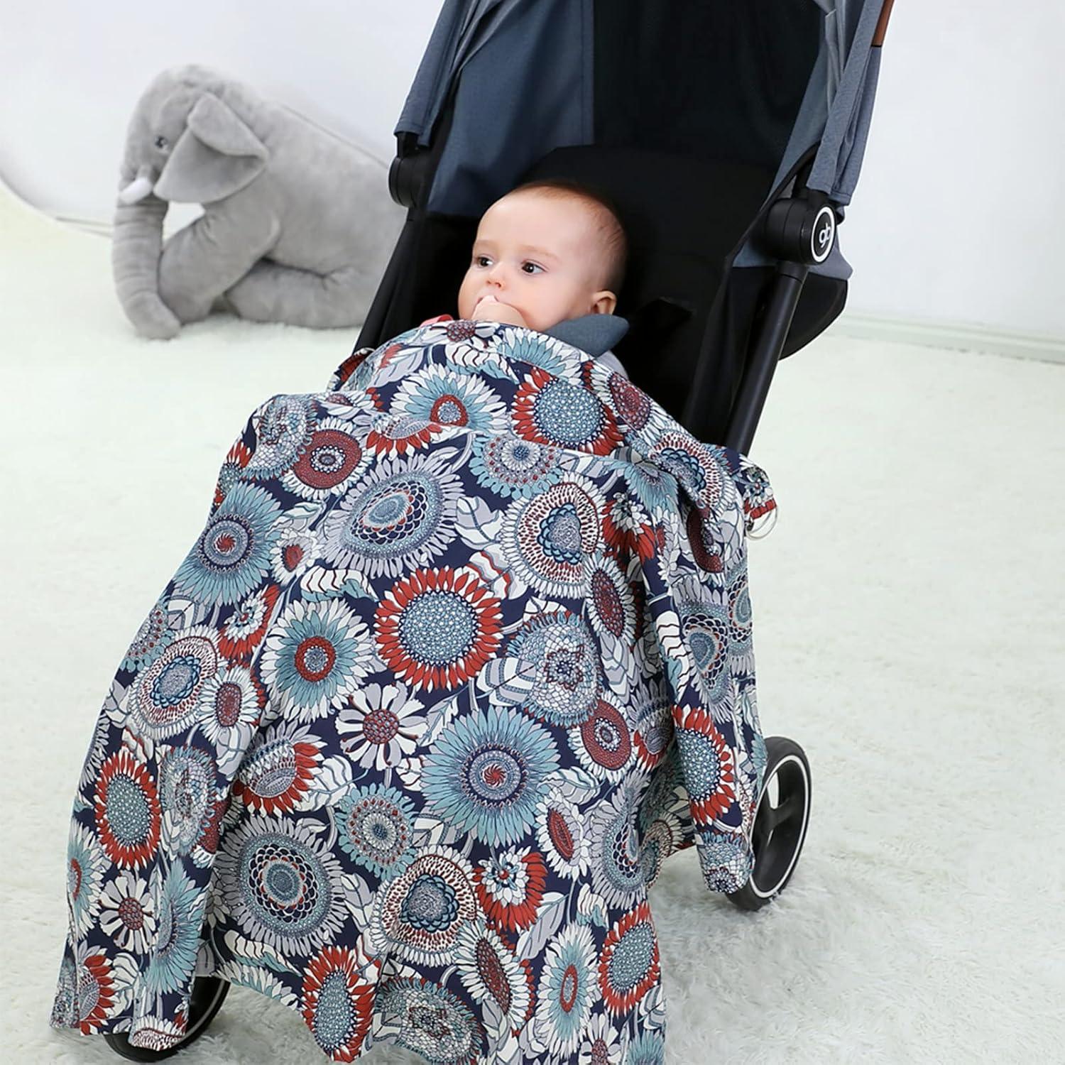 Cobertura de Lactancia Insular Rosa 100% Algodón Ajustable