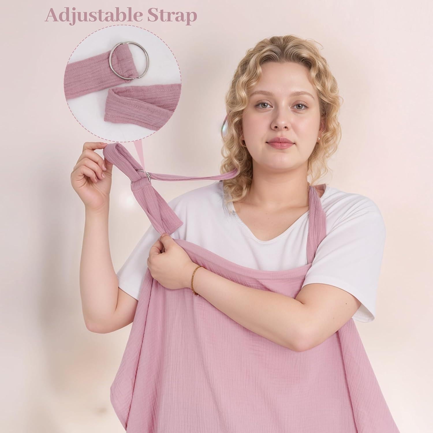 Pack de 2 Cubiertas de Lactancia Muselina 100% Algodón Ajustables