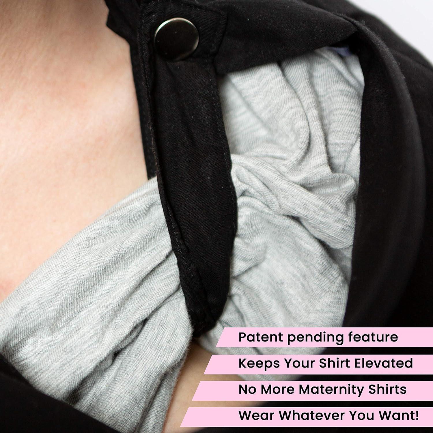 Poncho de Lactancia Milky Chic - Cobertura 360° Algodón Negro