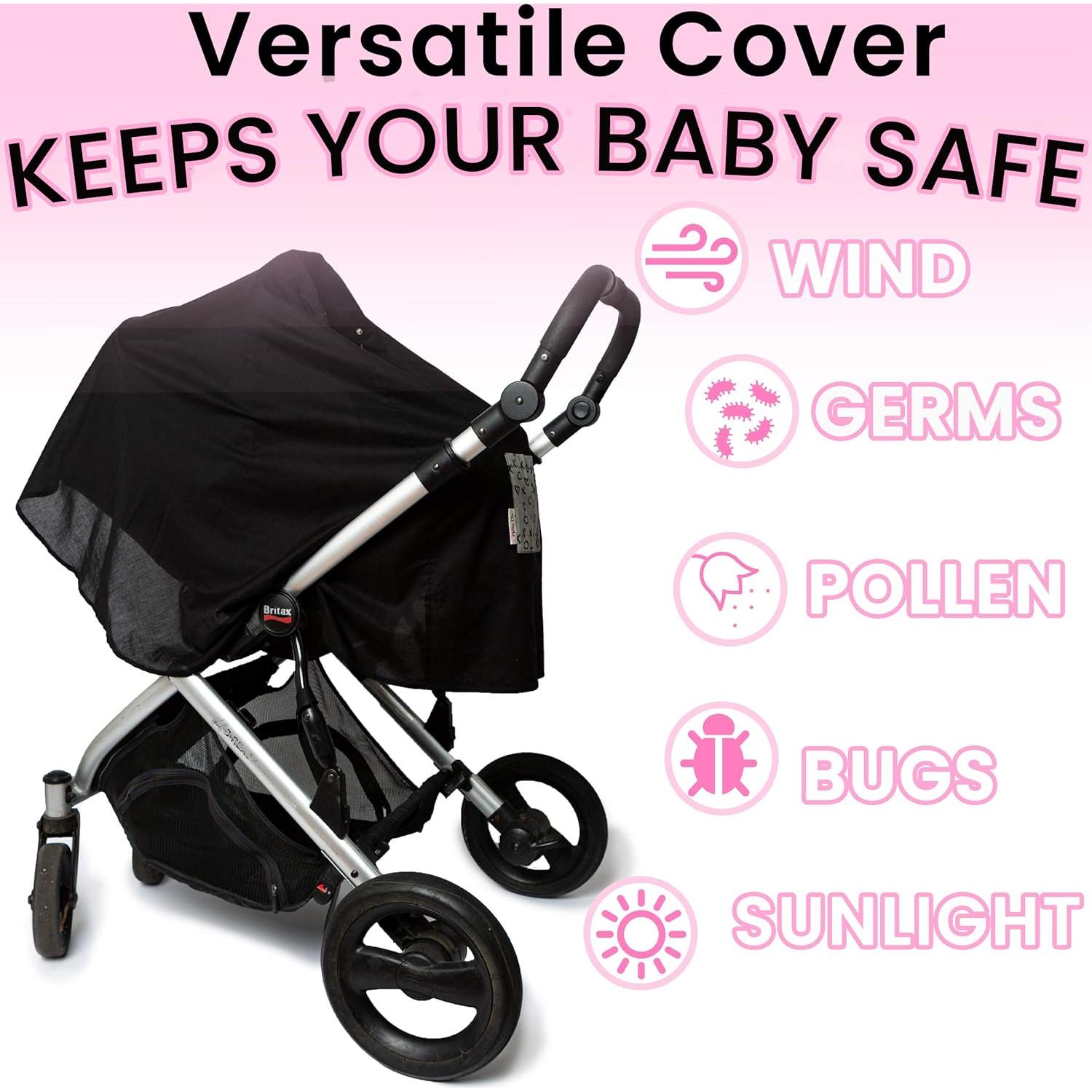 Poncho de Lactancia Milky Chic - Cobertura 360° Algodón Negro