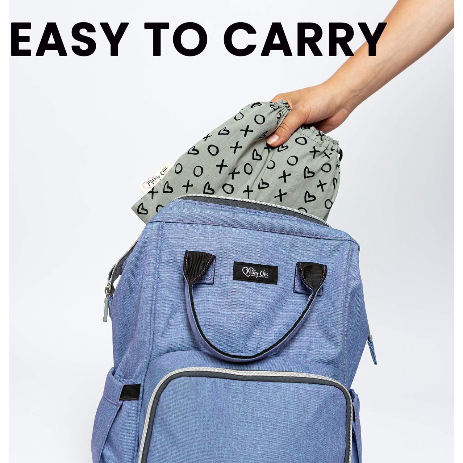 Poncho de Lactancia Milky Chic - Cobertura 360° Algodón Negro