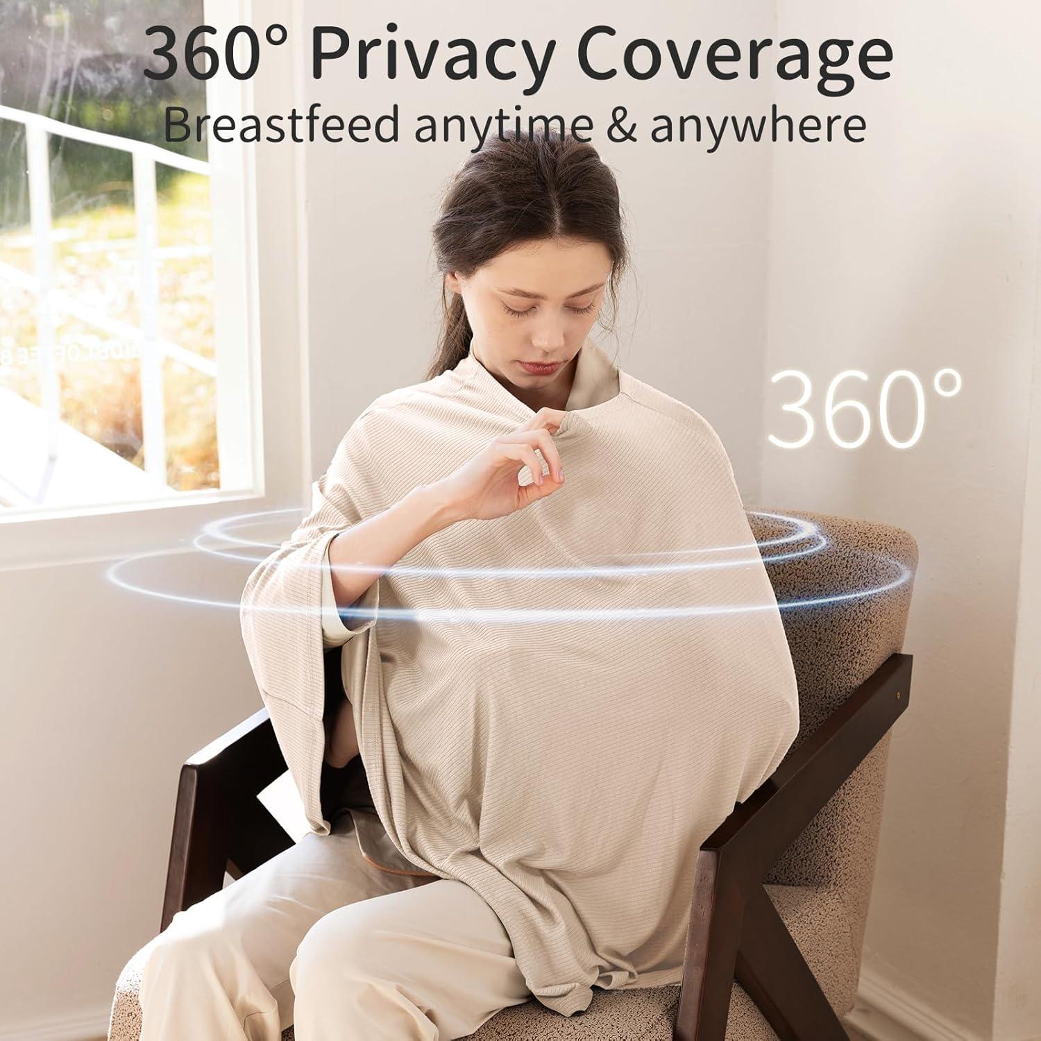 Cubierta de Lactancia Bubblepanda Avena 360° Privacidad Suave