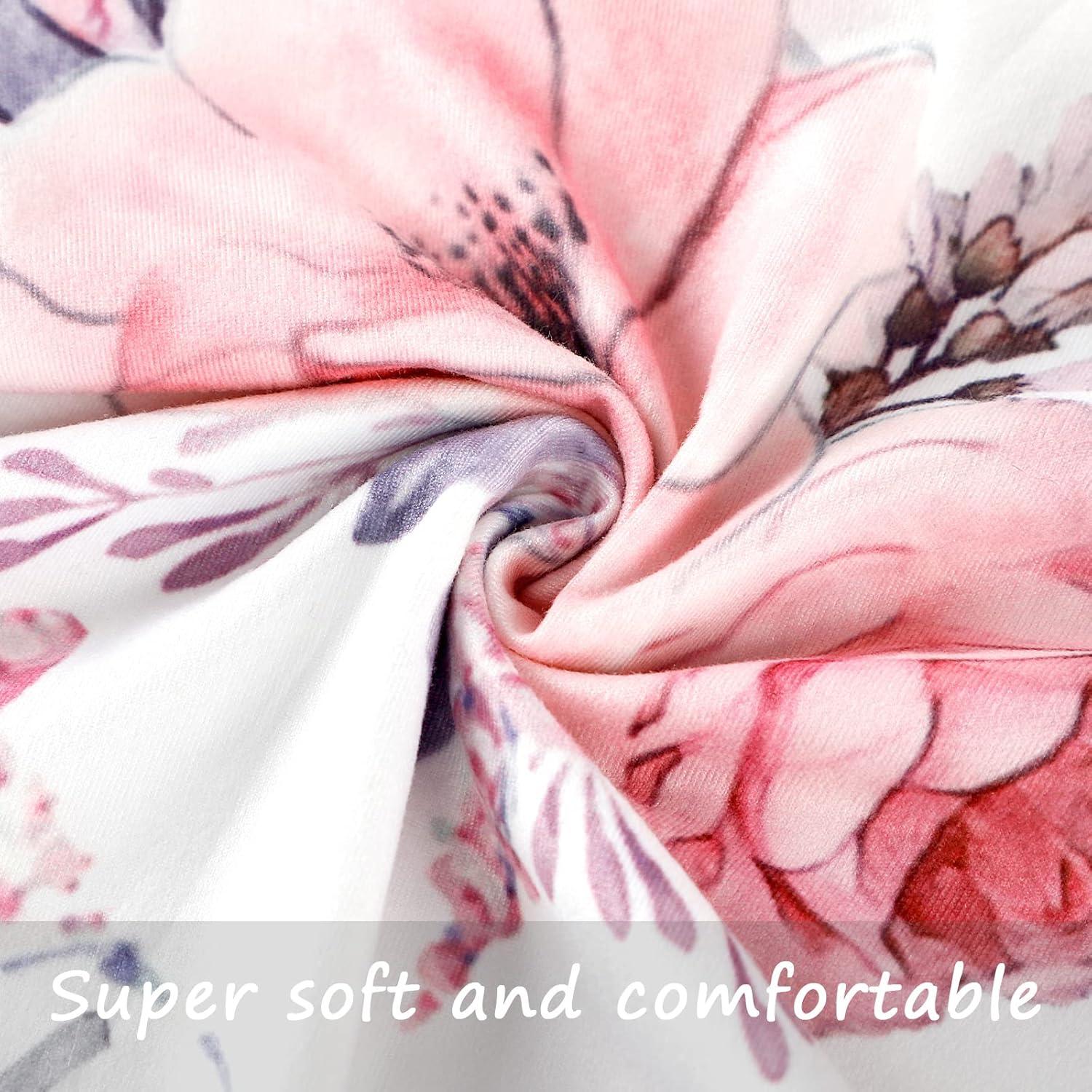 Funda de Almohada de Lactancia Floral SWESEN Rosa 20.6x20x3.2cm