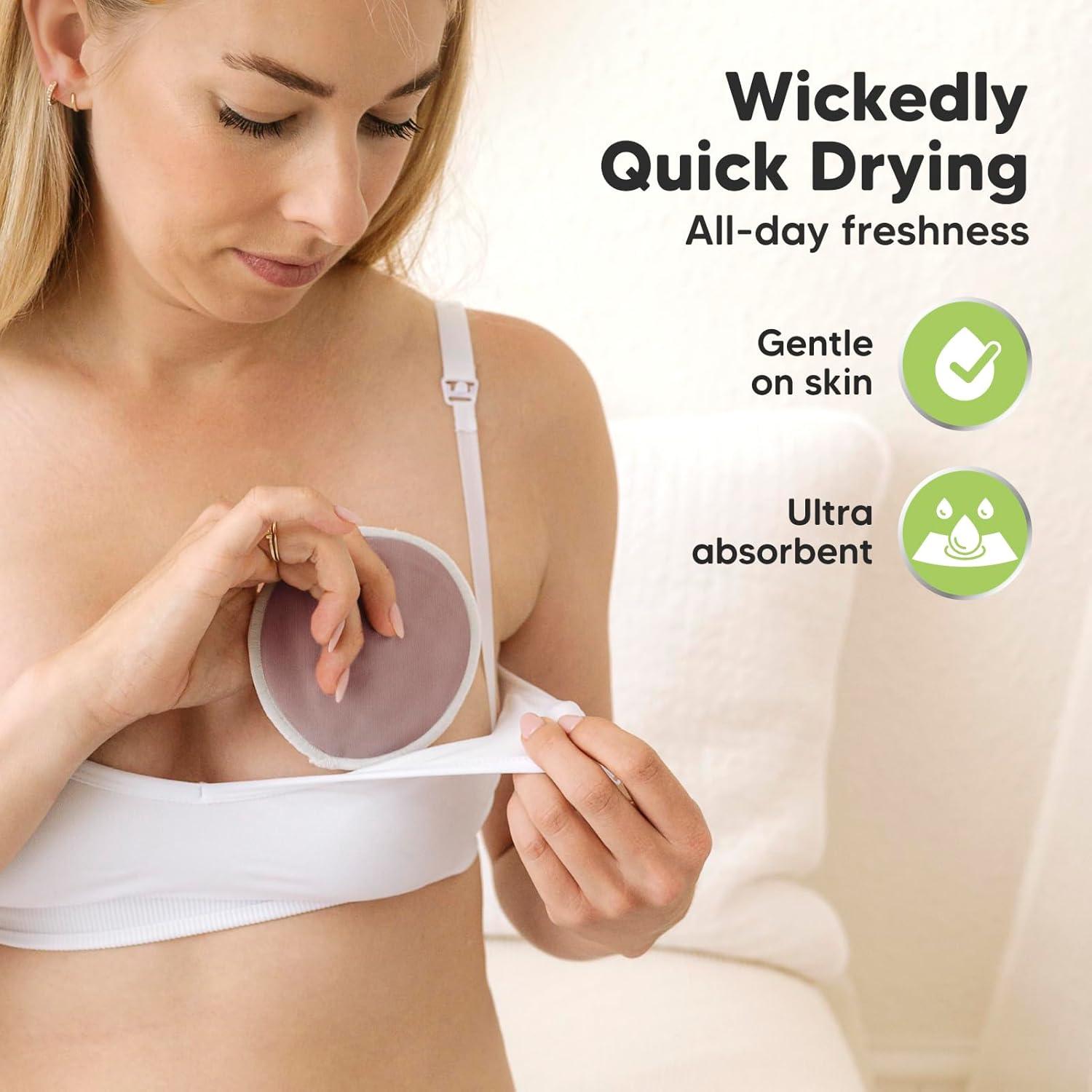 Almohadillas de Lactancia Reutilizables KeaBabies 14 Piezas 9.9 cm