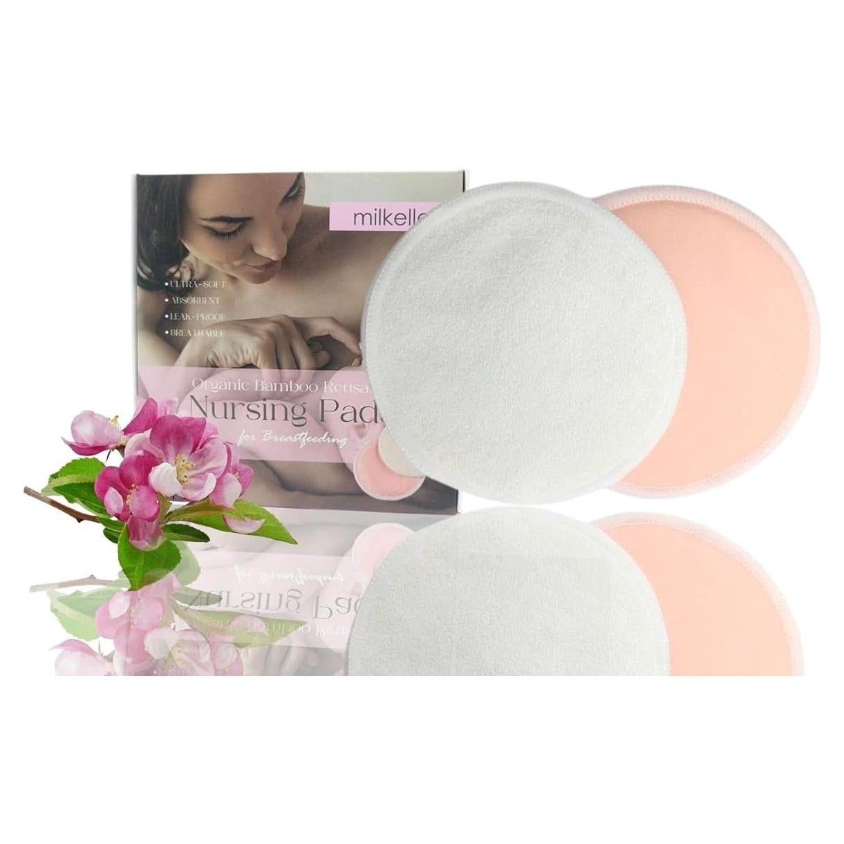 Almohadillas de Lactancia Reutilizables Milkelle 8 Piezas