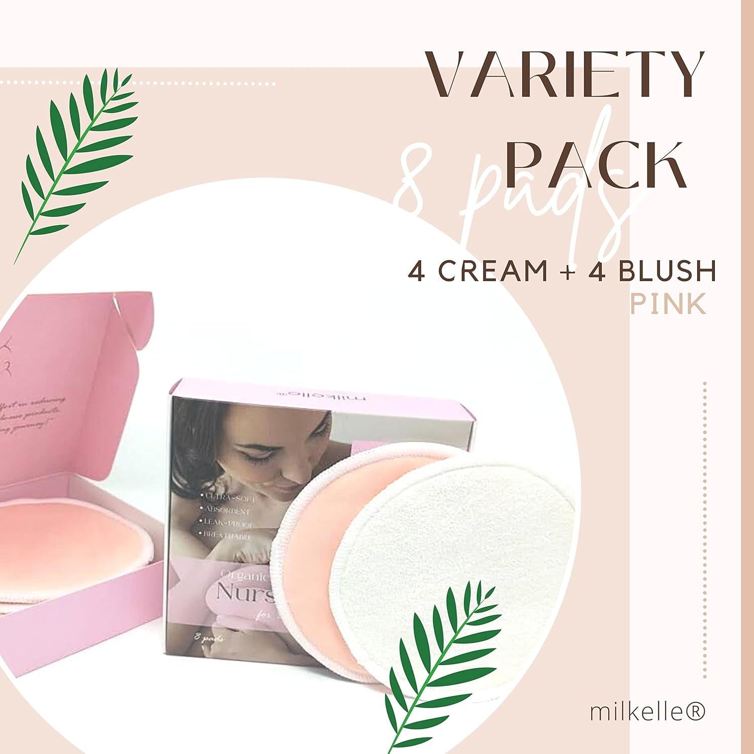 Almohadillas de Lactancia Reutilizables Milkelle 8 Piezas