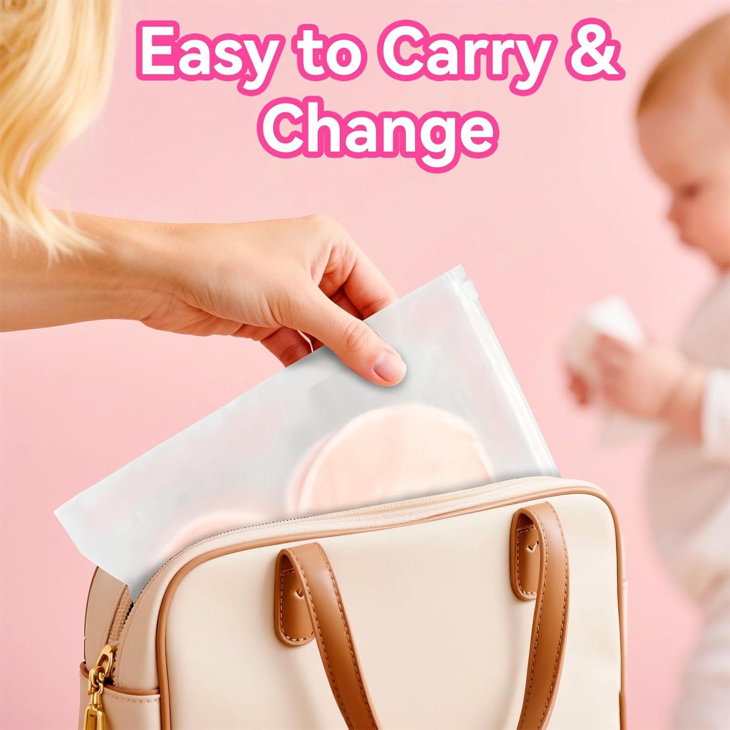 Almohadillas de Lactancia Reutilizables 14 Piezas Absorbentes 15cm