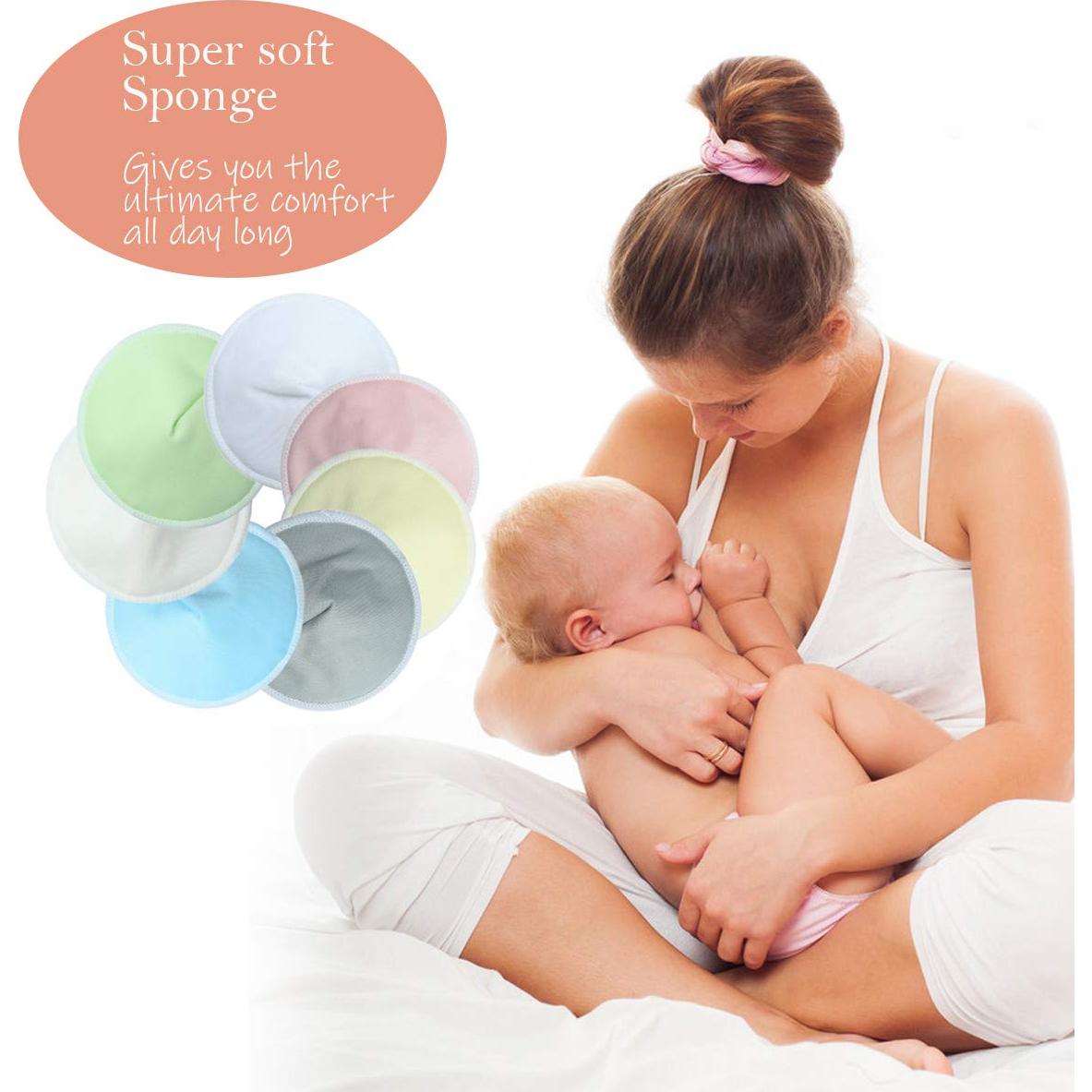 Almohadillas de Lactancia Orgánicas Jakuva 16 Piezas Reutilizables