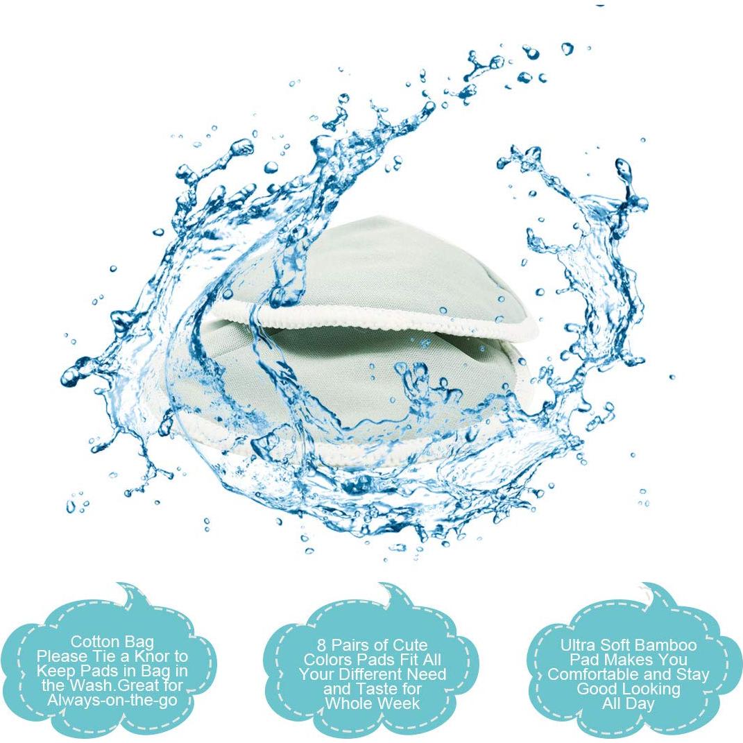 Almohadillas de Lactancia Orgánicas Jakuva 16 Piezas Reutilizables