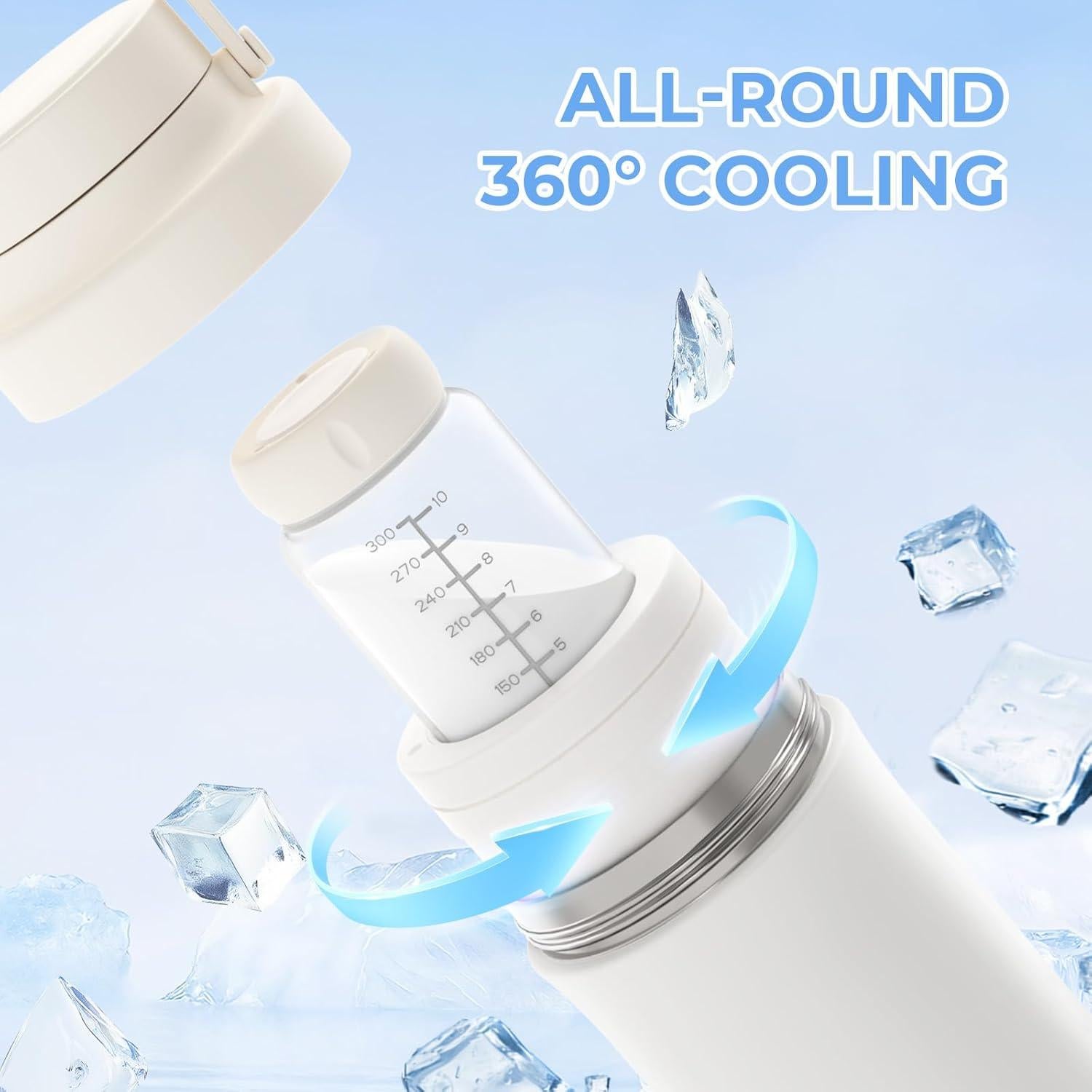 Enfriador de Leche Materna Portátil 22oz con Botellas Duales