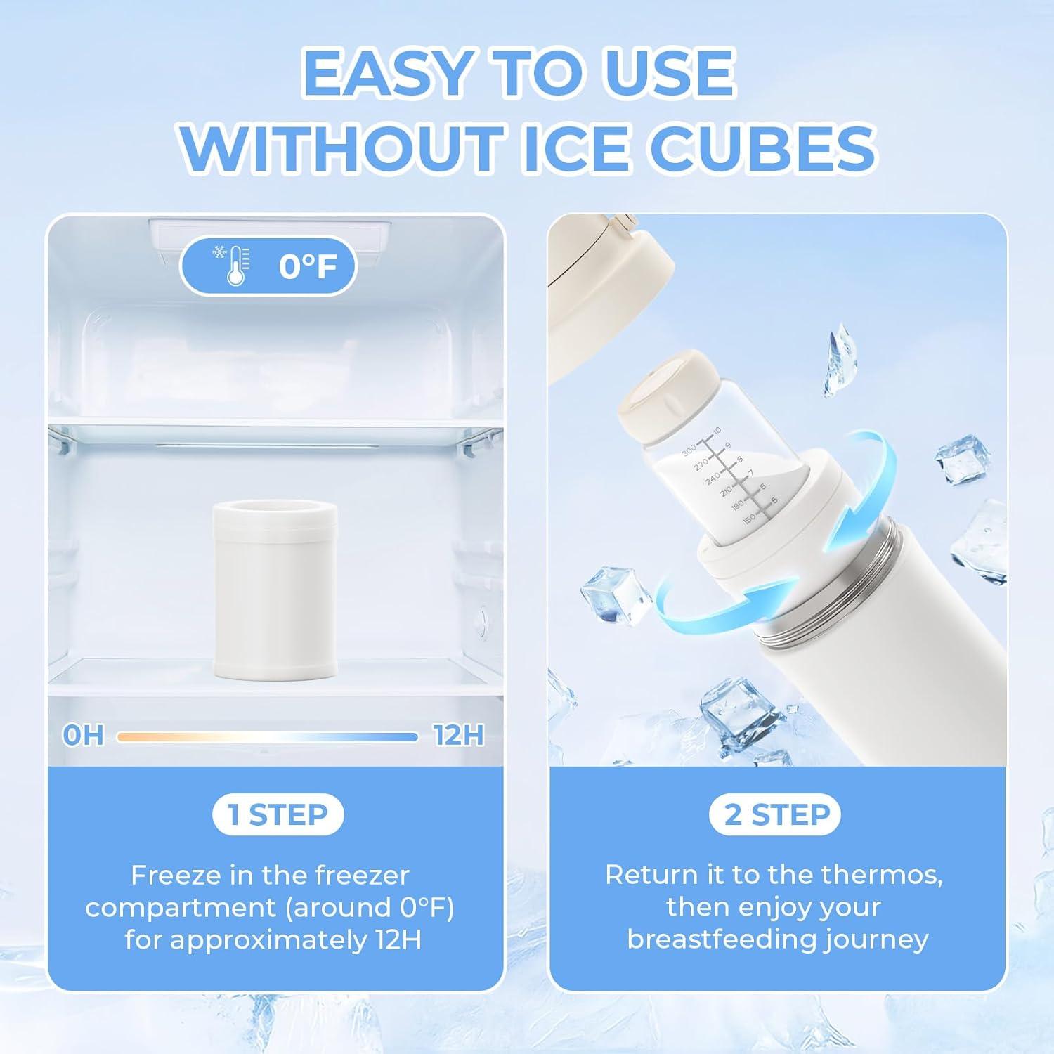 Enfriador de Leche Materna Portátil 22oz con Botellas Duales