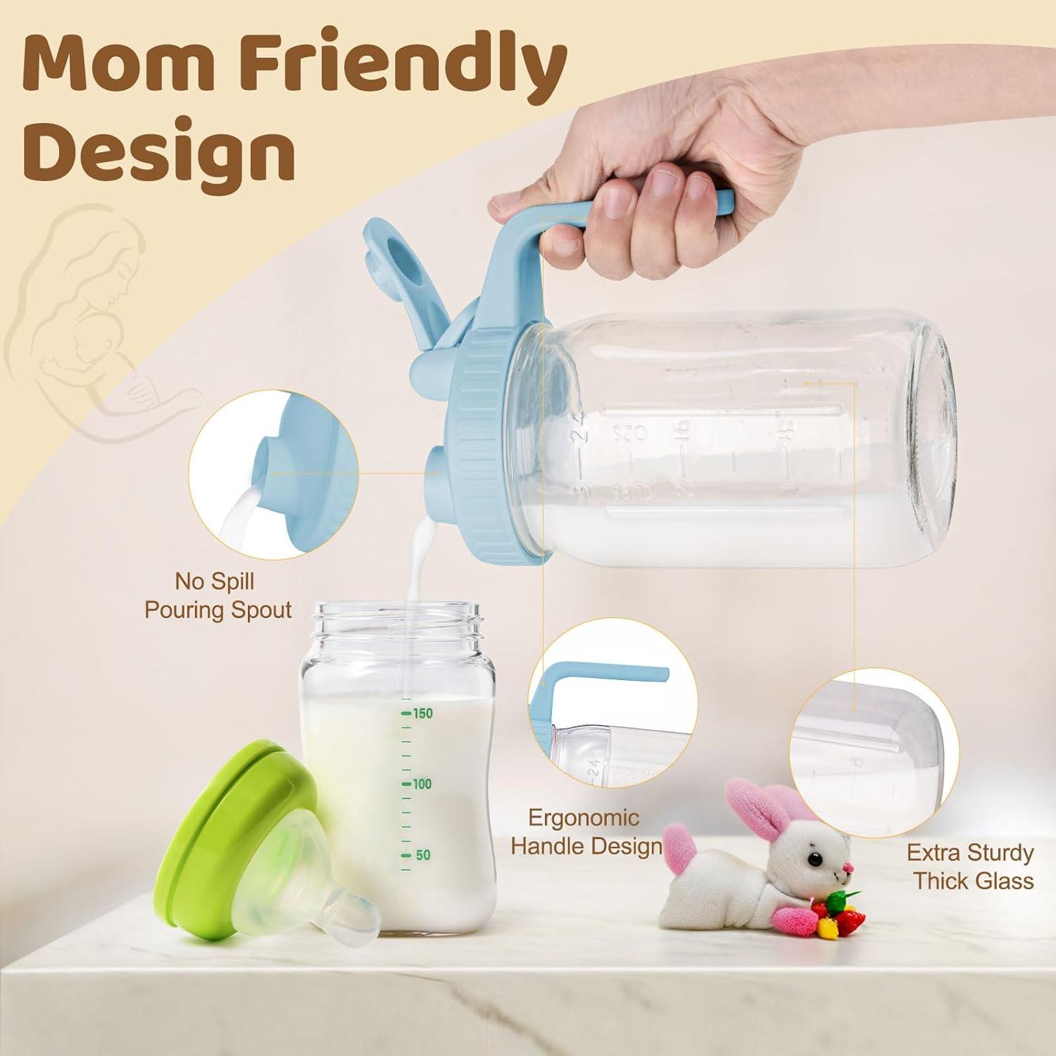 Jarra de Leche Materna AoeJarry 0.95L con Tapa a Prueba de Fugas