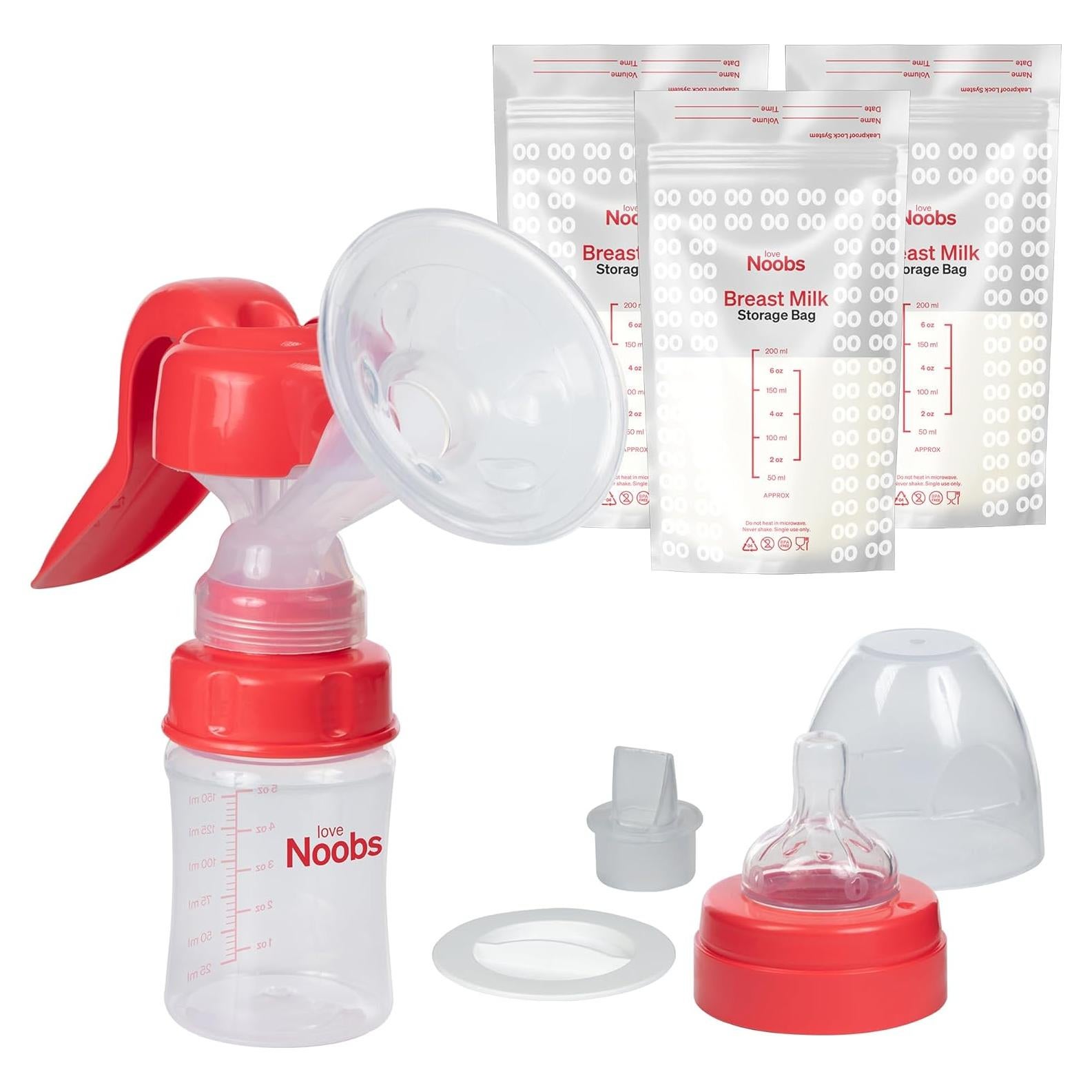 Extractor de Leche Manual BPA Free Robust con 3 Bolsas