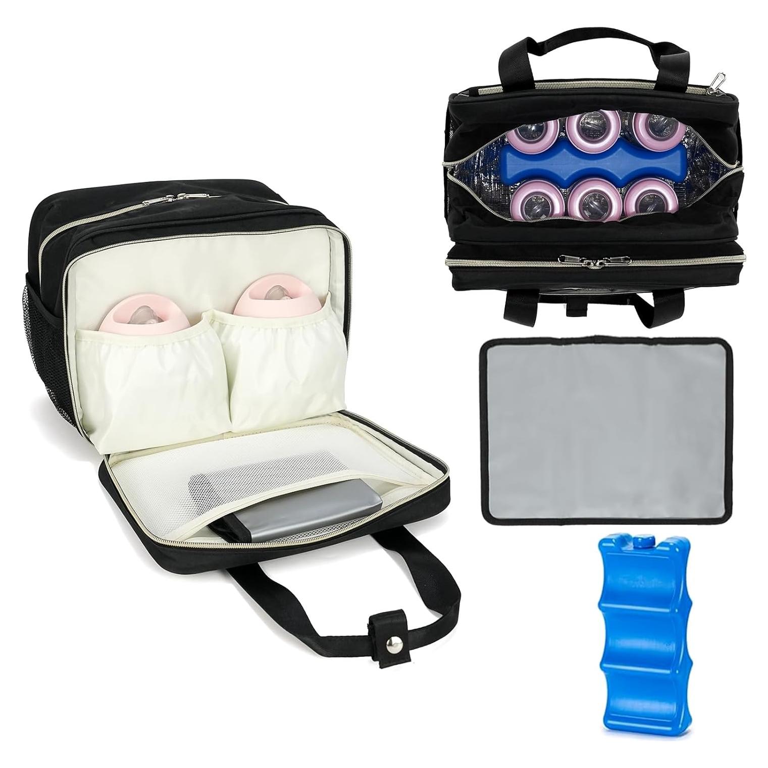 Bolsa de Enfriamiento de Leche Materna GEMIU Negra 6 Botellas