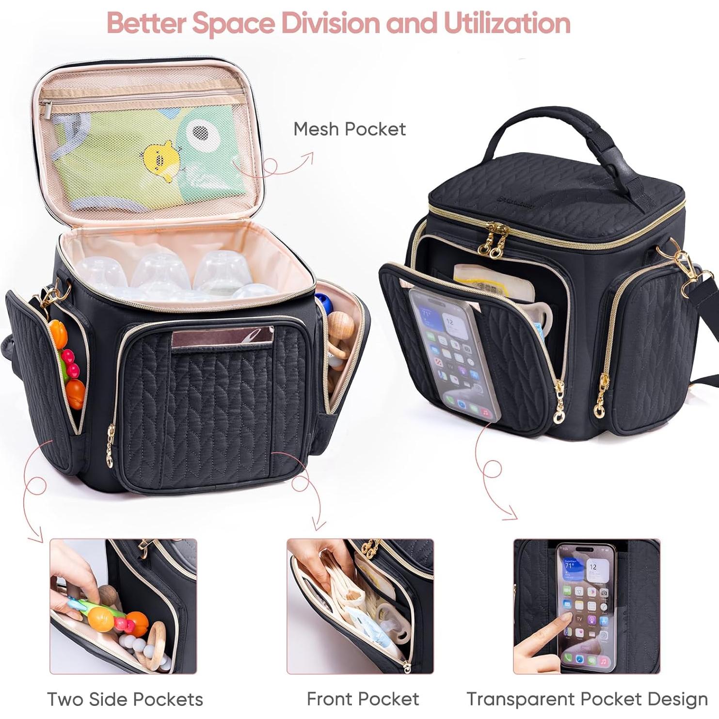 Bolsa de Viaje Aislante SFYBYHEART para Leche Materna 6 Biberones