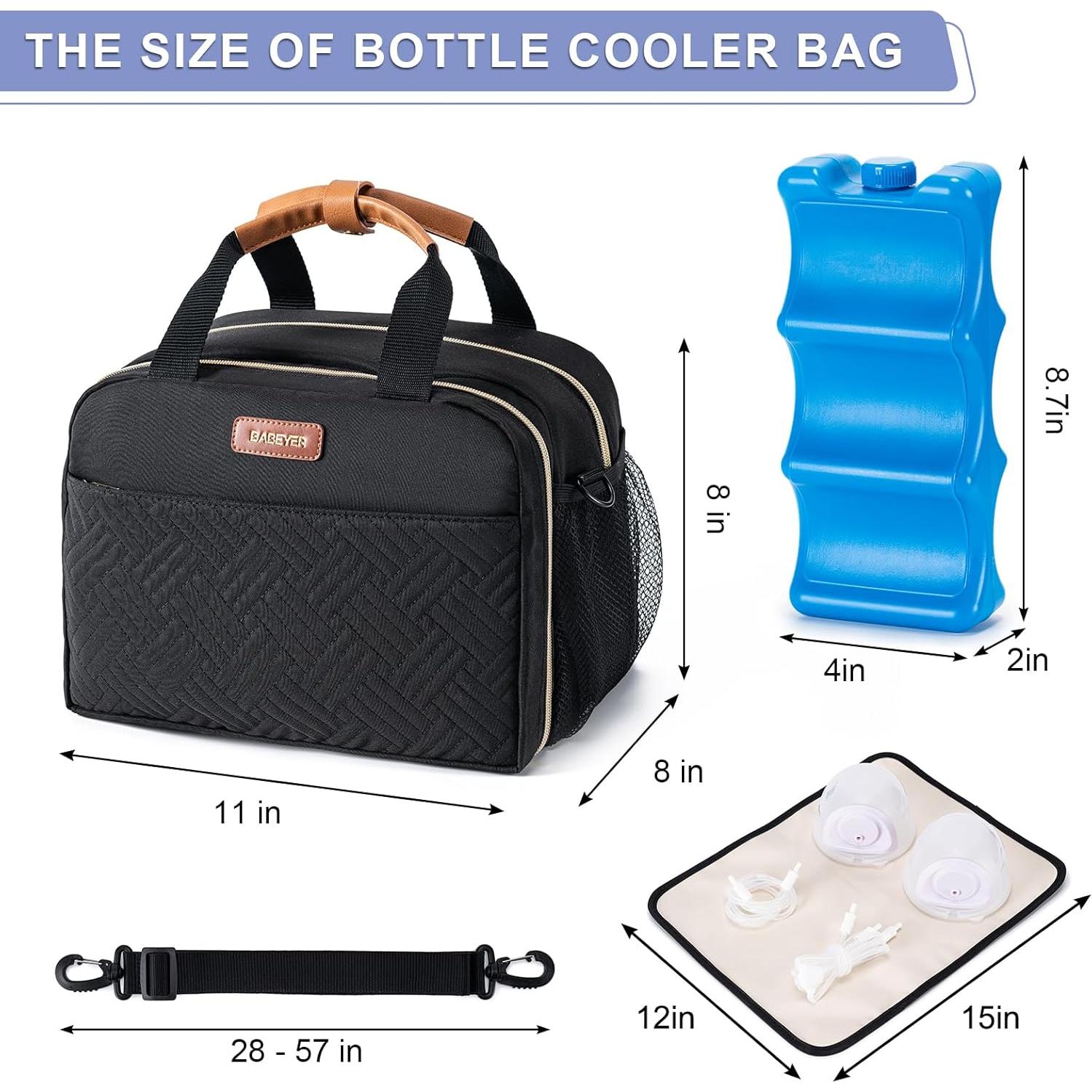 Bolsa de Enfriamiento de Leche Materna BABEYER 11L Negra