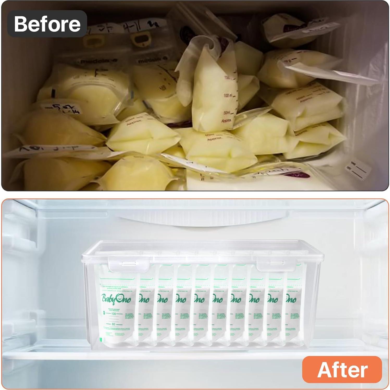 2 Organizadores de Almacenamiento para Congelador Milkary 28x8.4cm