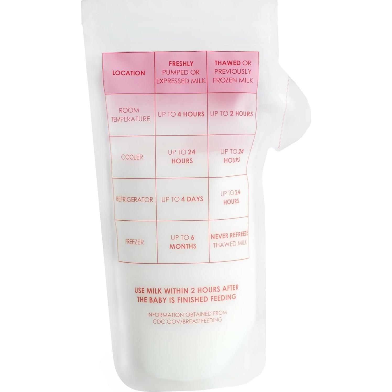 Bolsas de Almacenamiento de Leche Materna Mini Moo 100 Unidades 236.6 ml