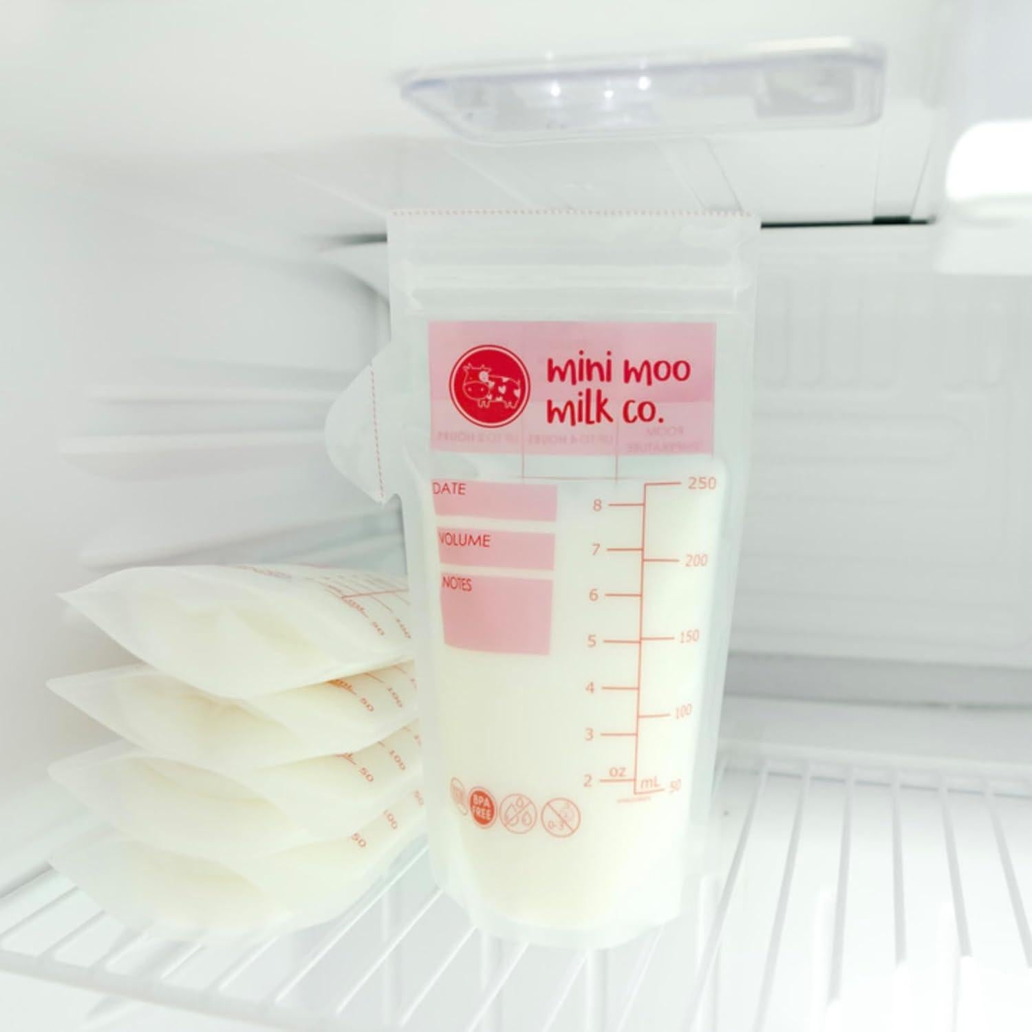 Bolsas de Almacenamiento de Leche Materna Mini Moo 100 Unidades 236.6 ml