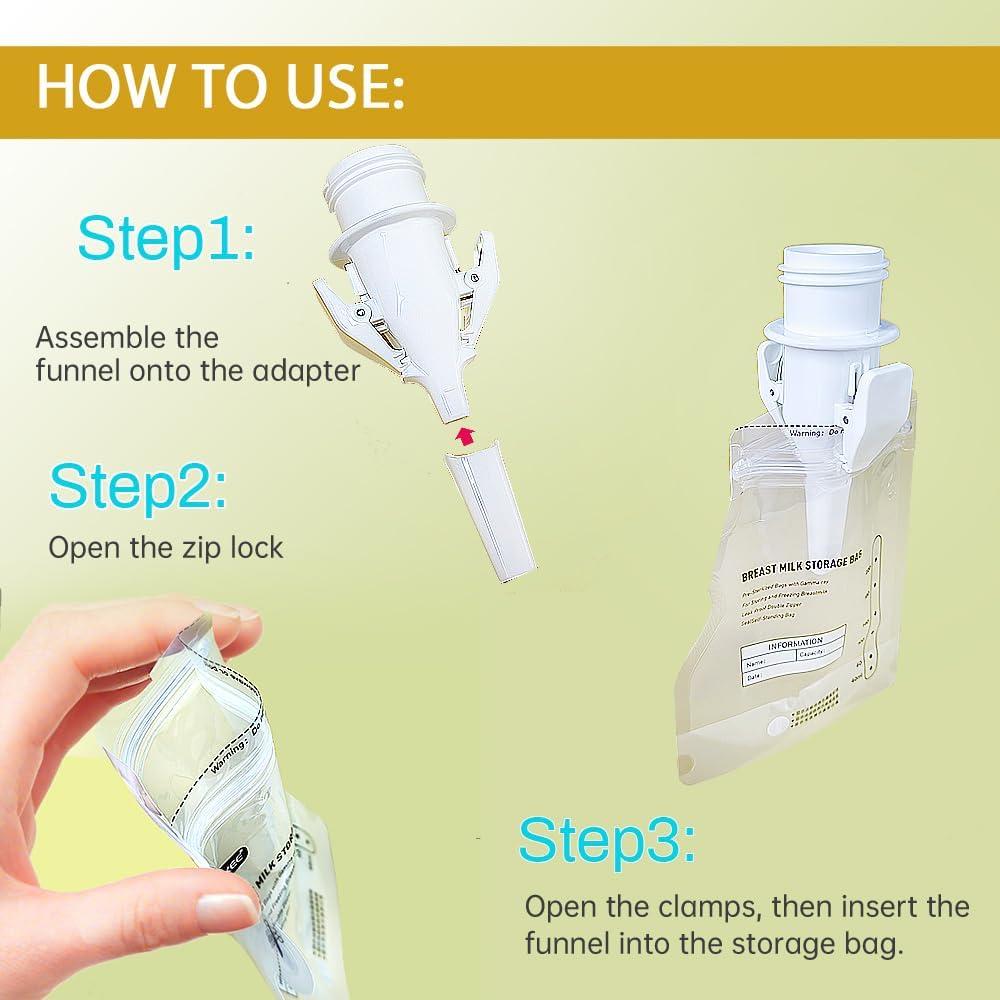 Adaptador de bolsa de almacenamiento de leche PumpMom PM-1047