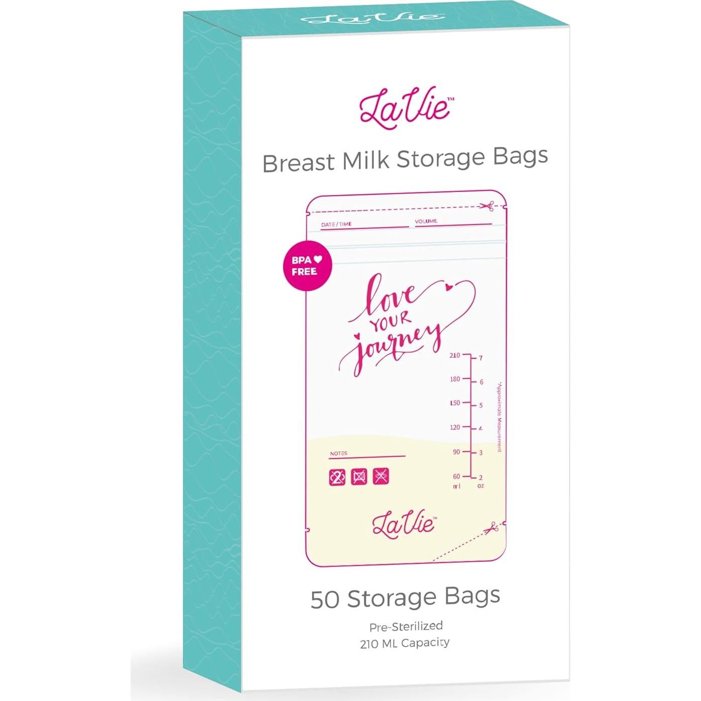 Bolsas de Almacenamiento de Leche Materna LaVie 50 Unidades 198 ml