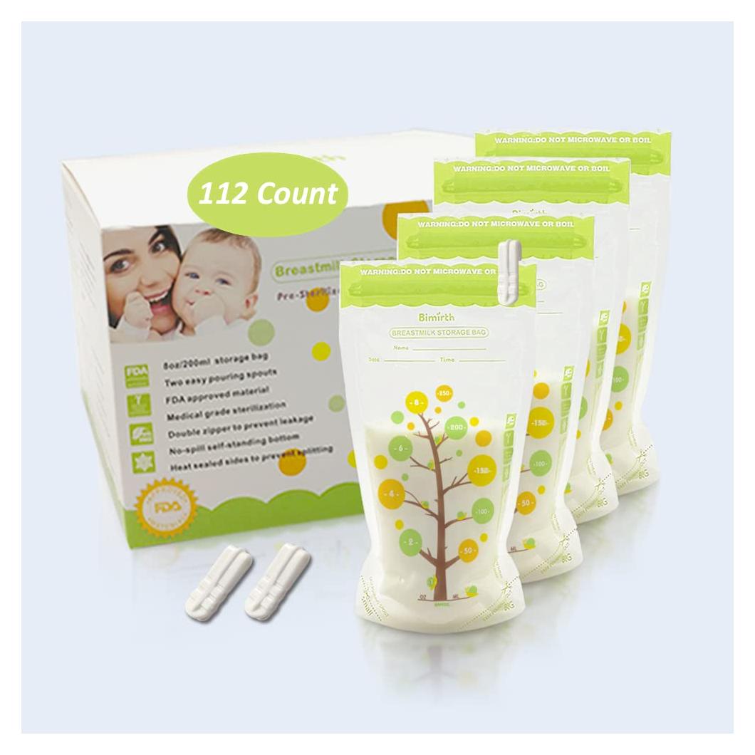 Bolsas de Almacenamiento de Leche Materna Bimirth 226ml 112 Unidades