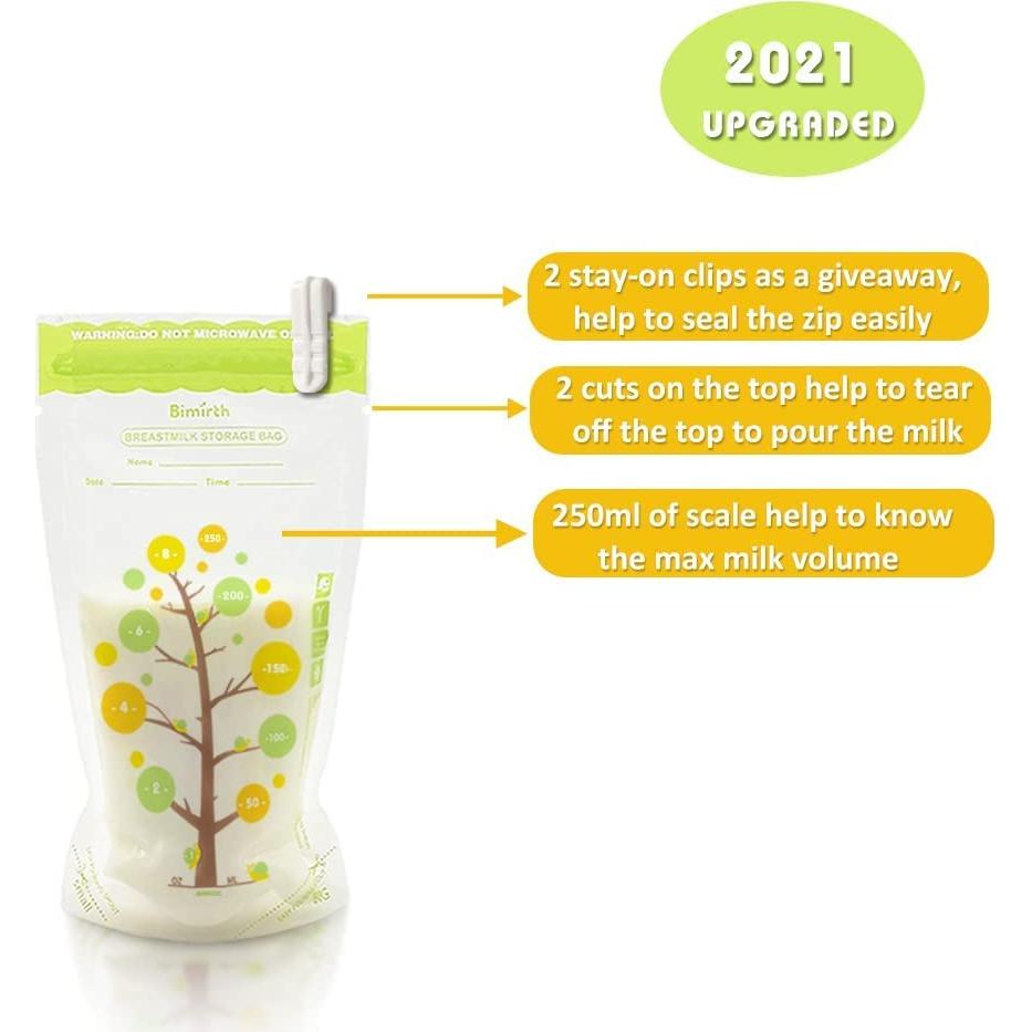 Bolsas de Almacenamiento de Leche Materna Bimirth 226ml 112 Unidades