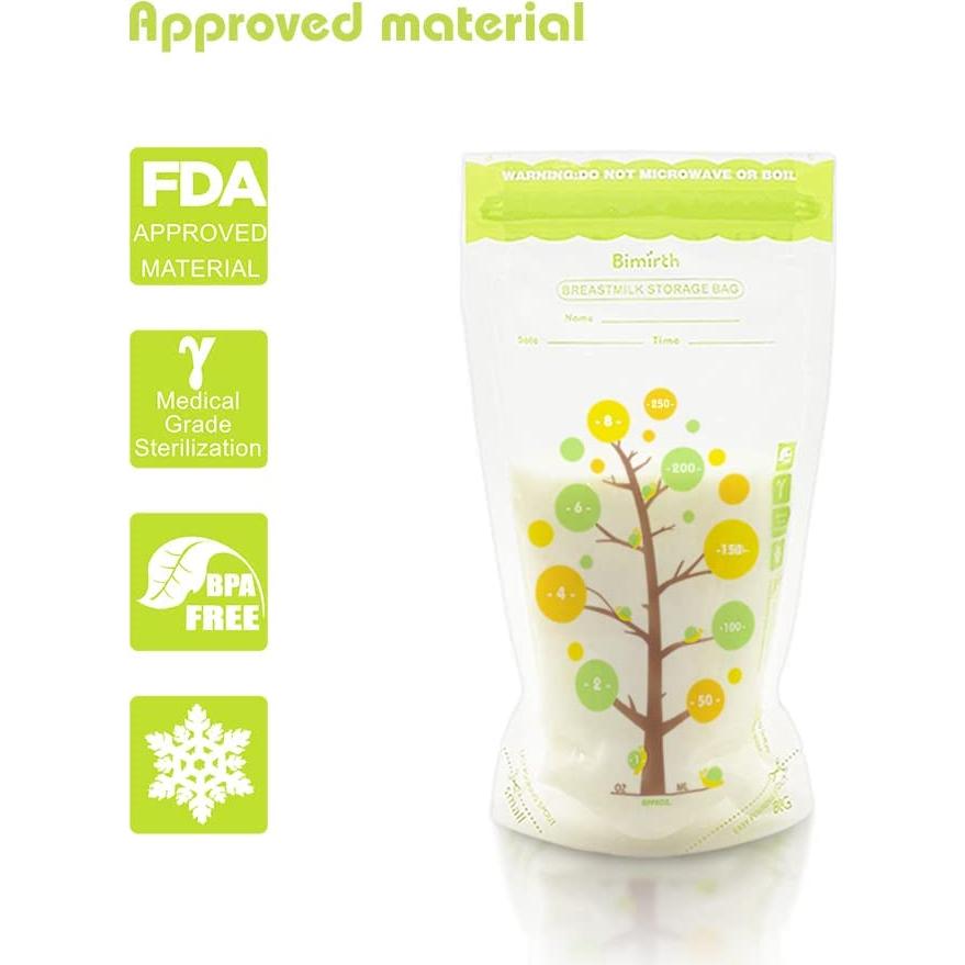 Bolsas de Almacenamiento de Leche Materna Bimirth 226ml 112 Unidades
