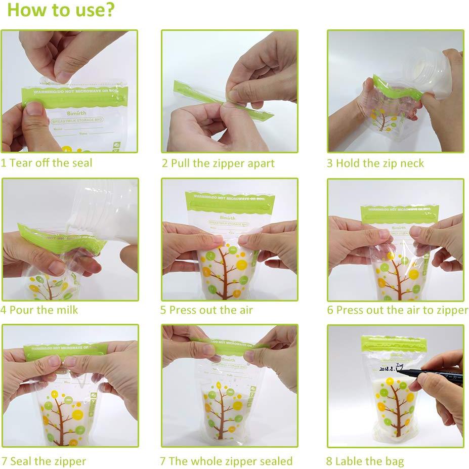 Bolsas de Almacenamiento de Leche Materna Bimirth 226ml 112 Unidades