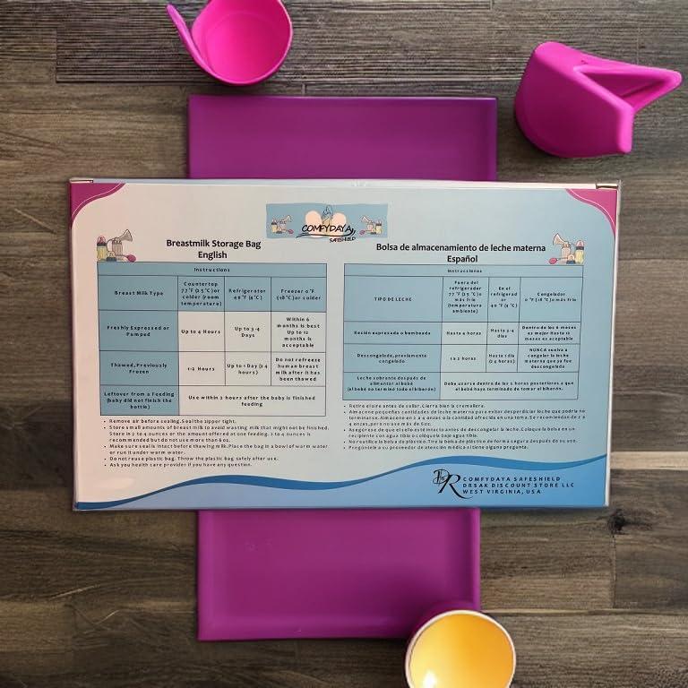 Bolsas de Almacenamiento de Leche Materna ComfyDaya 25 Unidades