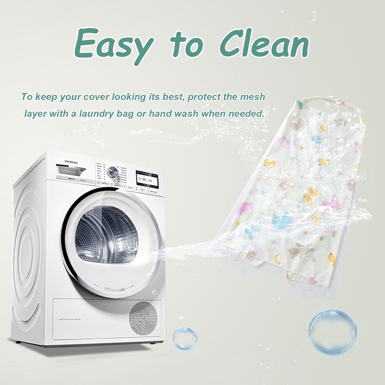 Cubierta de Lactancia Wanheart - Algodón Ligero y Malla, Corona Gris