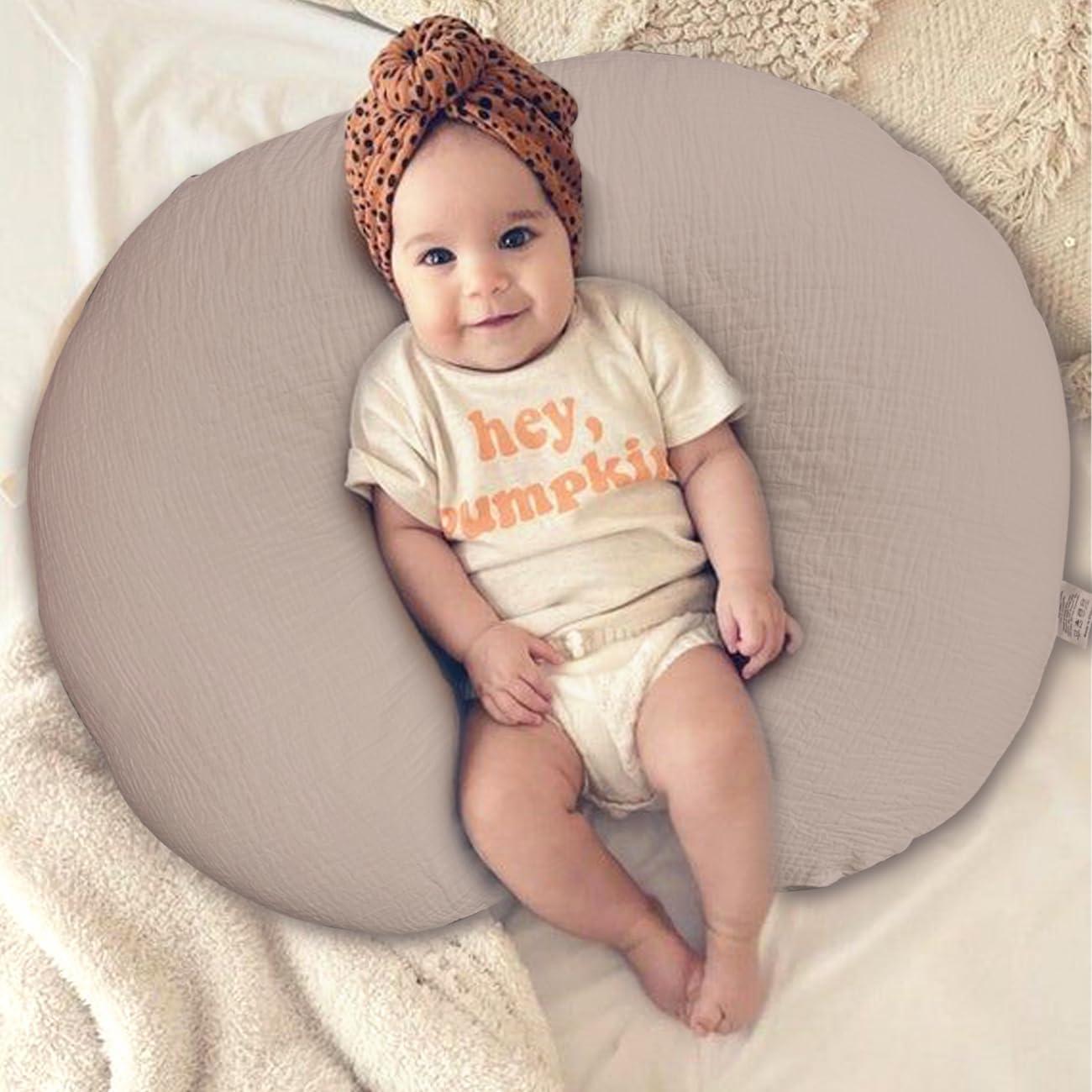 Funda de Almohada de Lactancia Lethooly Algodón Muselina 57x46cm