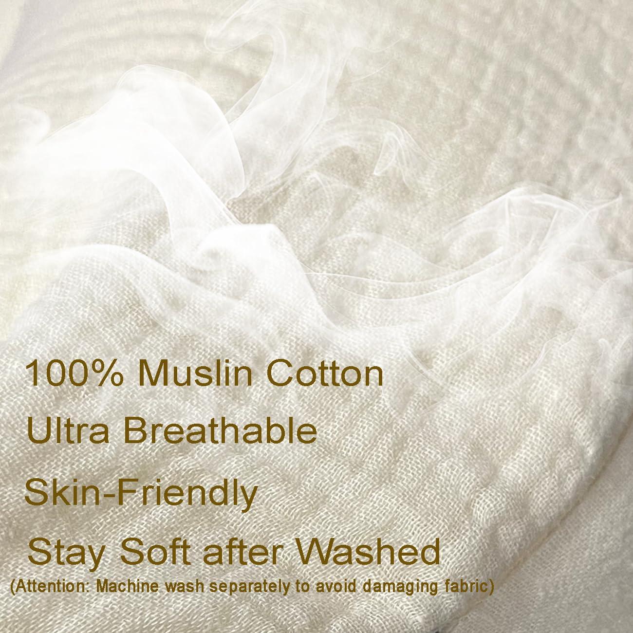 Funda de Almohada de Lactancia Lethooly Algodón Muselina 57x46cm