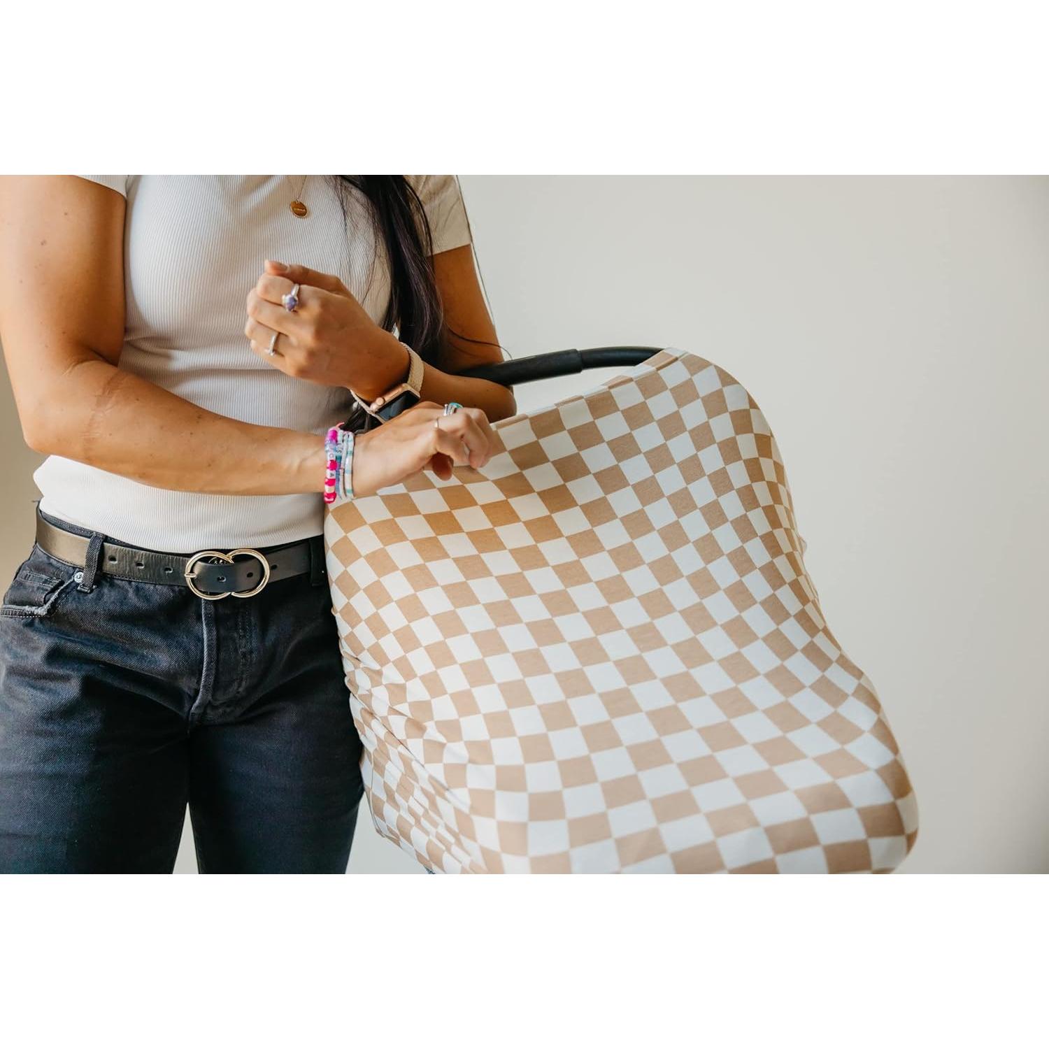 Copper Pearl Multi-Use Cover: Car Seat Covers, Nursing Cover, and Stroller Cover for Sun - Stretchy Fabric, All-Season Use, Stylish Designs, Easy Access for Moms - Rad