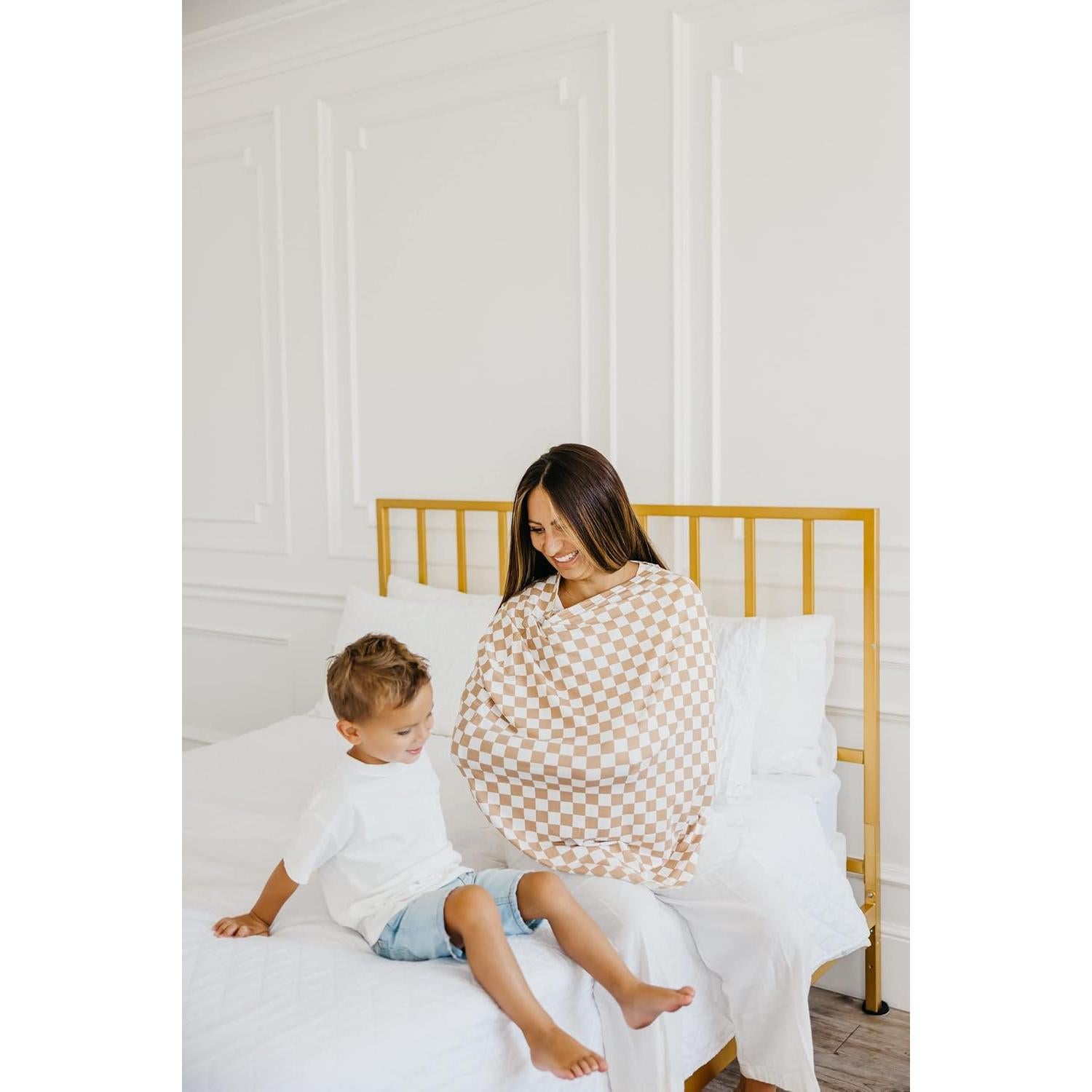 Copper Pearl Multi-Use Cover: Car Seat Covers, Nursing Cover, and Stroller Cover for Sun - Stretchy Fabric, All-Season Use, Stylish Designs, Easy Access for Moms - Rad