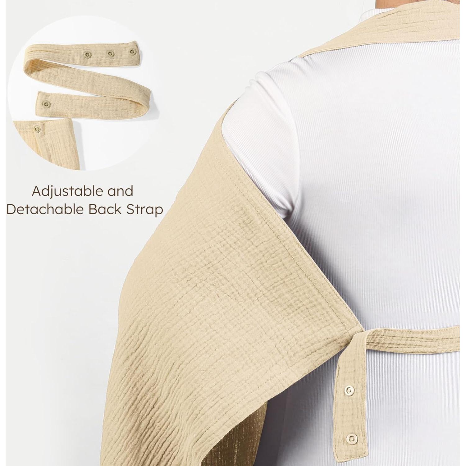 Cubierta de Lactancia Yoofoss 100% Algodón Muselina Albaricoque