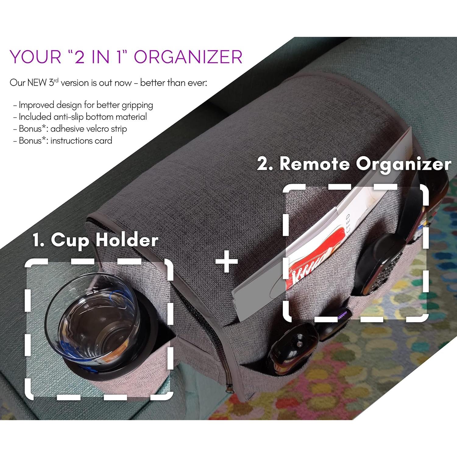 Organizador de Control Remoto CupComfort 8 cm Gris