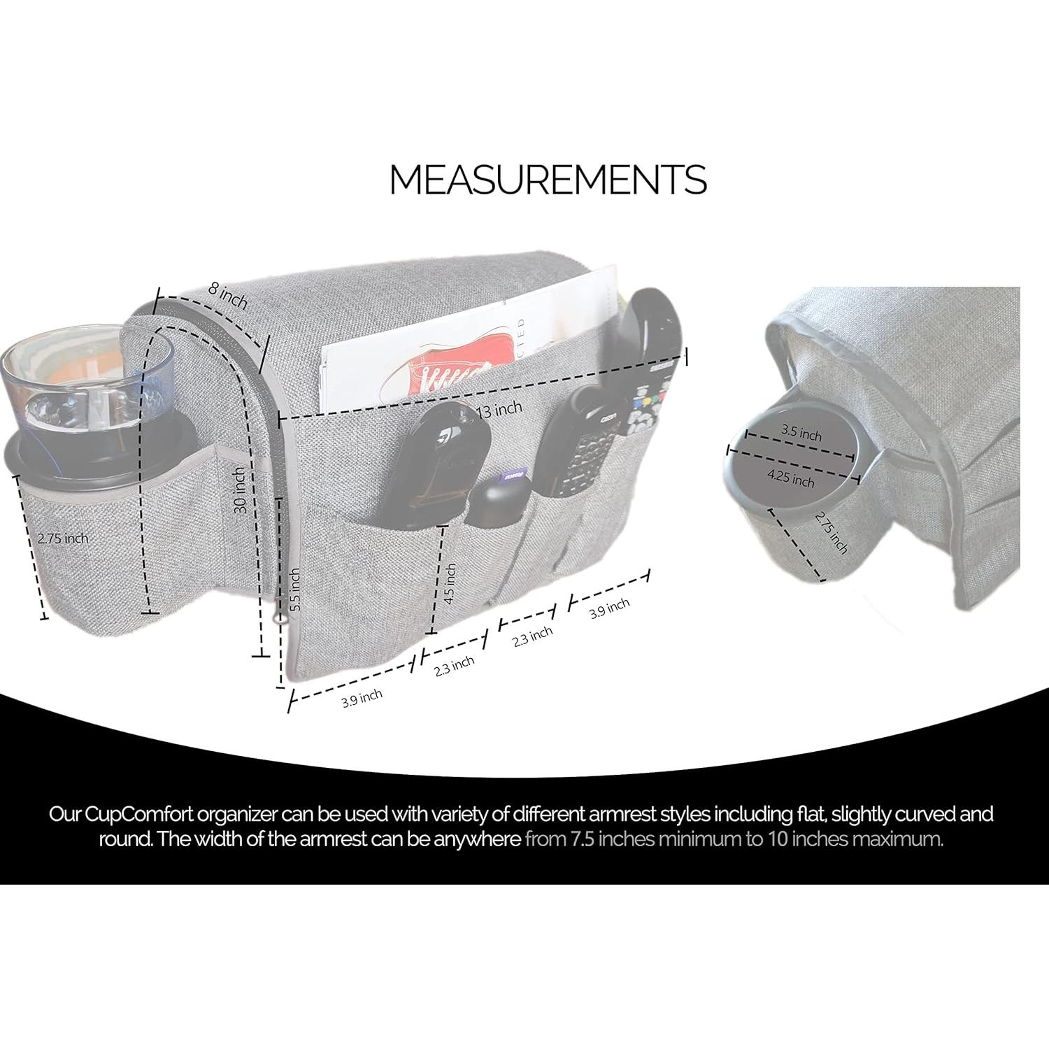 Organizador de Control Remoto CupComfort 8 cm Gris