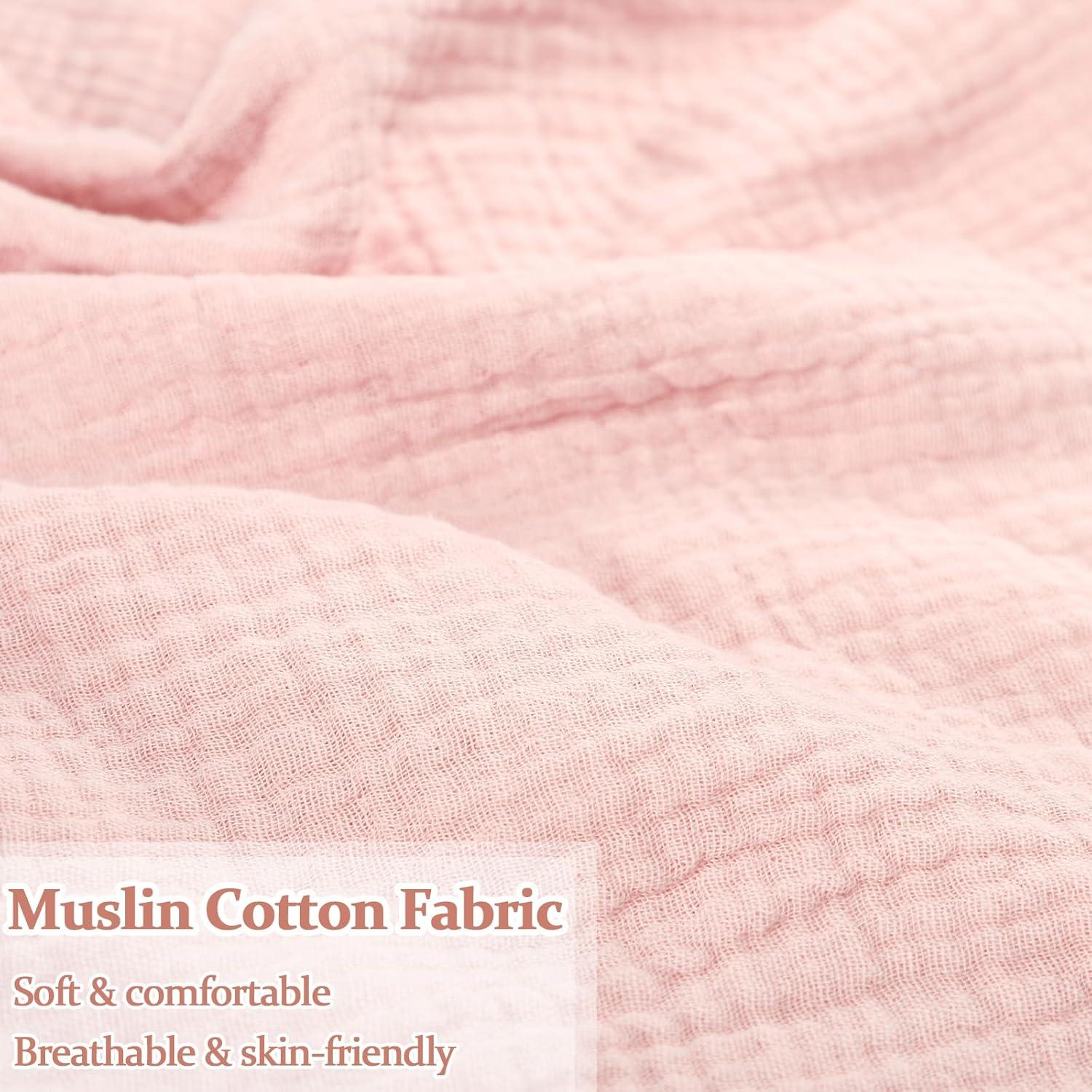 Funda de Almohada de Lactancia Jundetye Rosa Muselina 53x68 cm