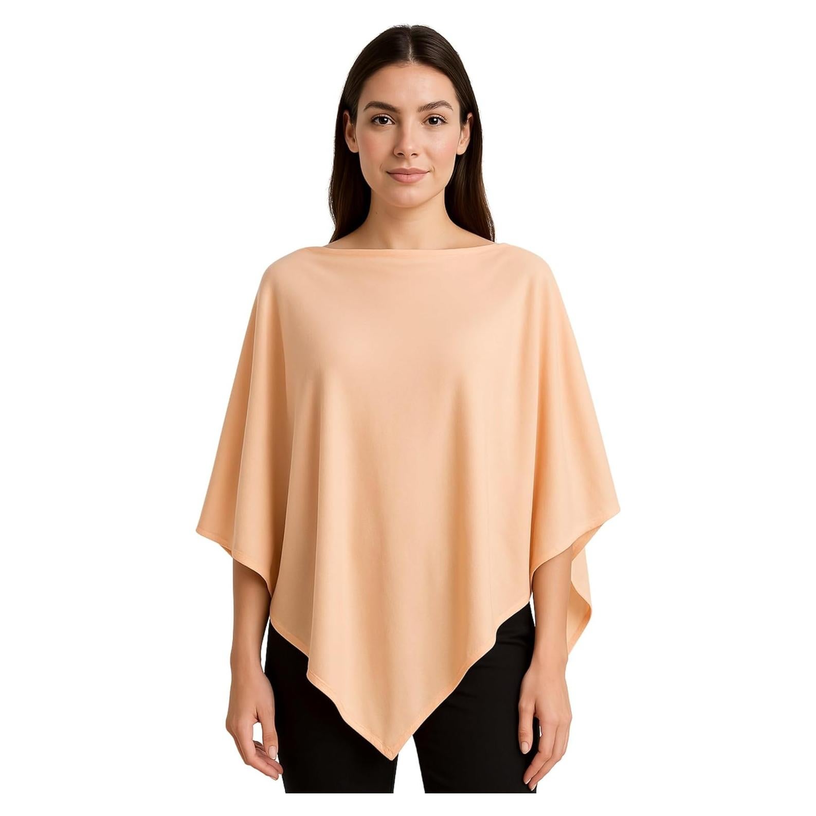 Poncho de Lactancia EVE EMBRACE Algodón Pima Durazno 4-en-1