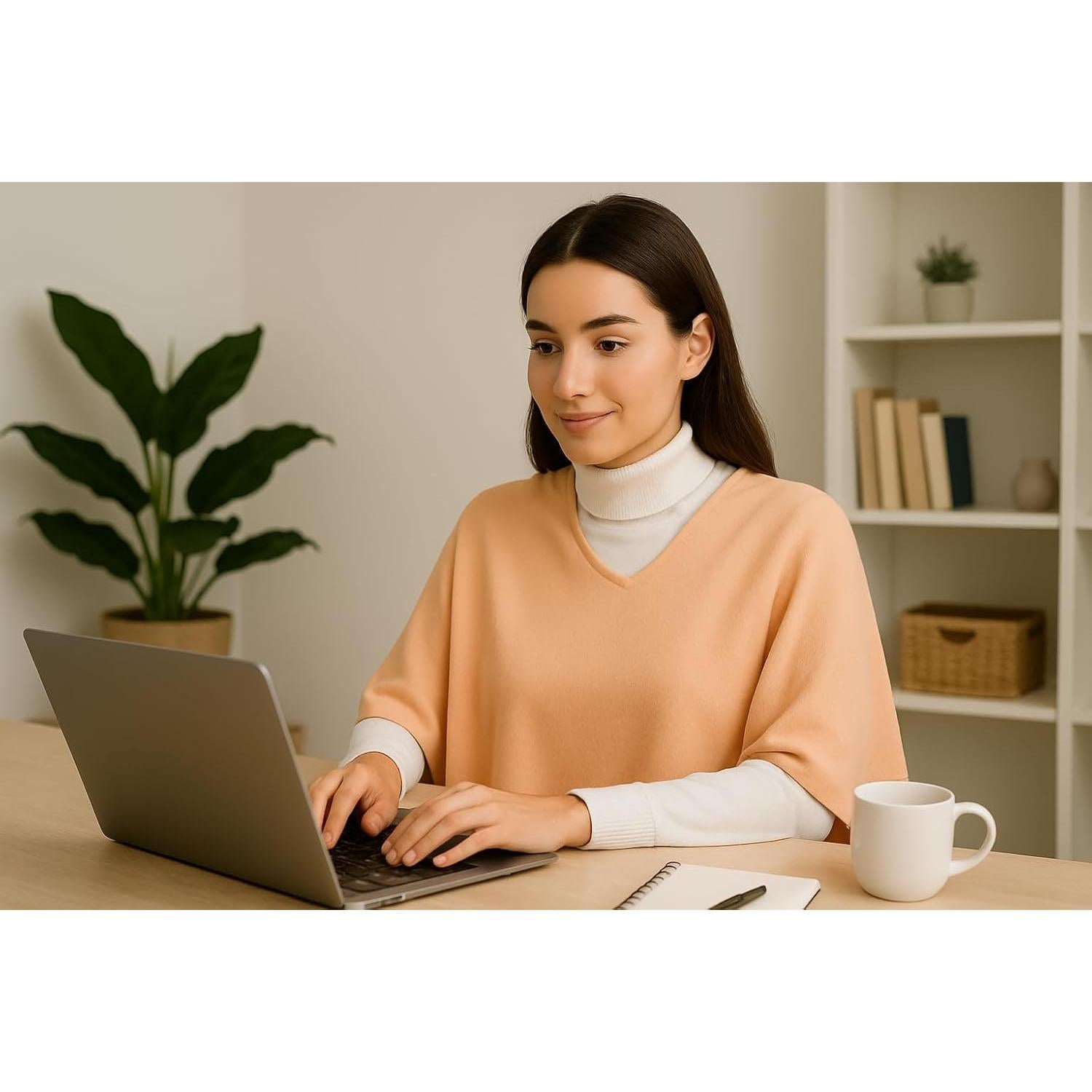 Poncho de Lactancia EVE EMBRACE Algodón Pima Durazno 4-en-1