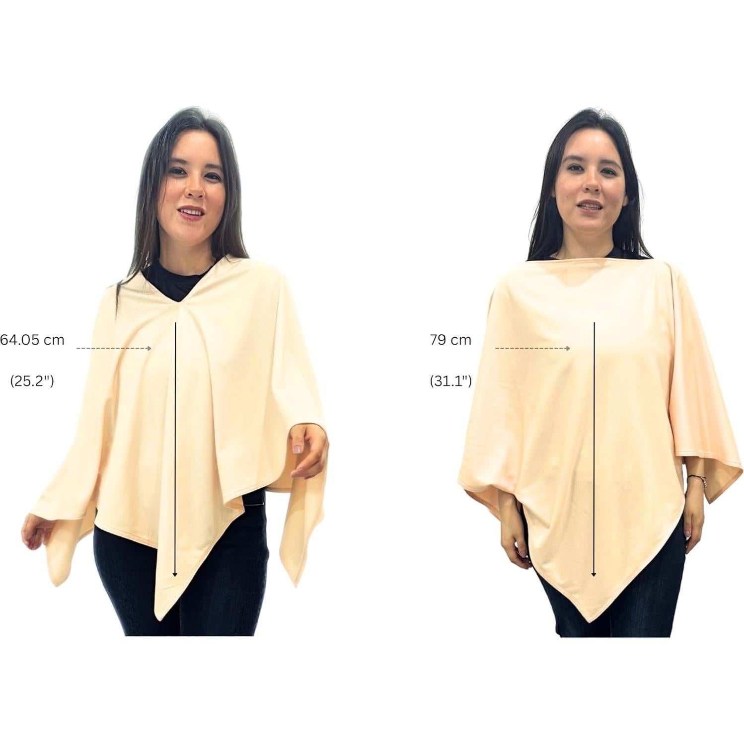 Poncho de Lactancia EVE EMBRACE Algodón Pima Durazno 4-en-1