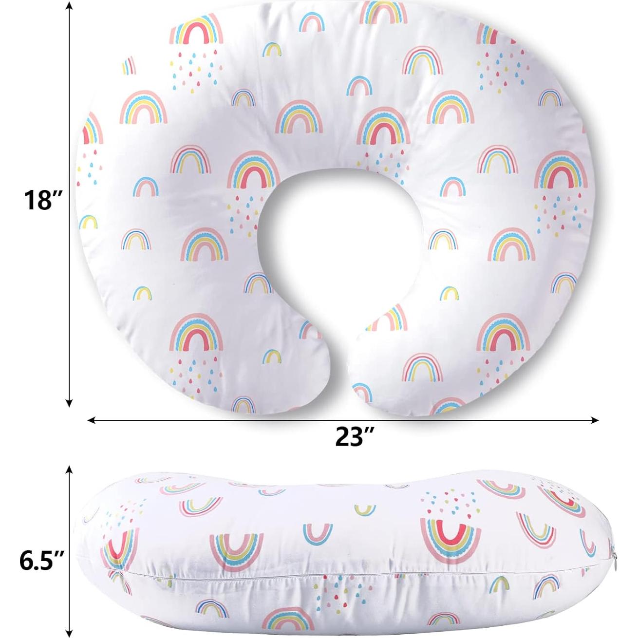 Almohada de Lactancia Plushii Mundo Arcoíris 61x46 cm