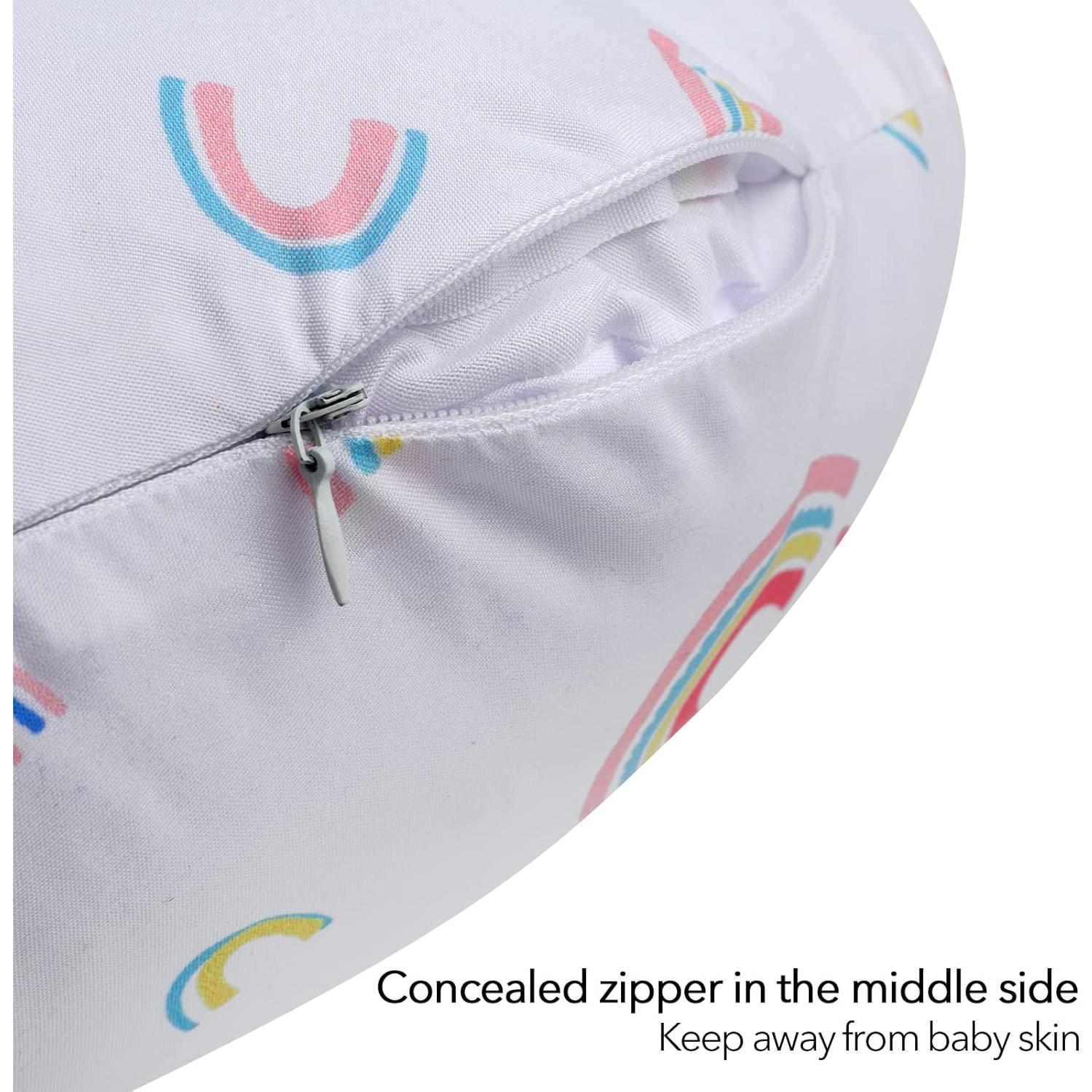 Almohada de Lactancia Plushii Mundo Arcoíris 61x46 cm