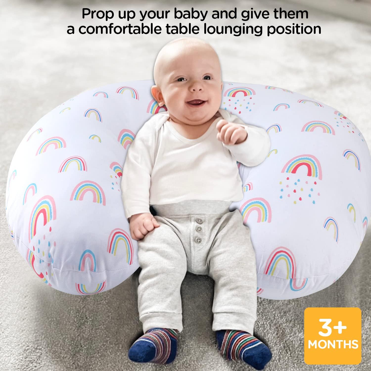 Almohada de Lactancia Plushii Mundo Arcoíris 61x46 cm