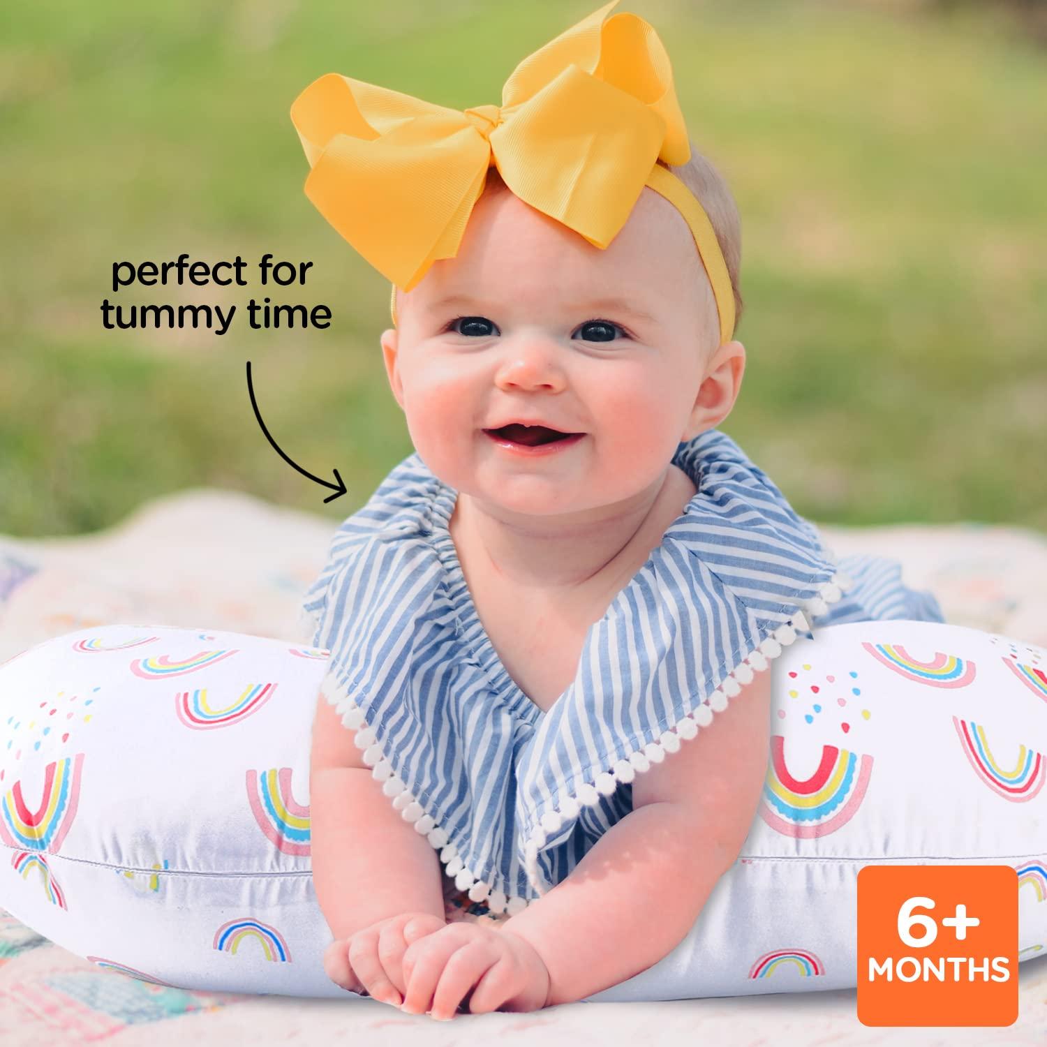 Almohada de Lactancia Plushii Mundo Arcoíris 61x46 cm