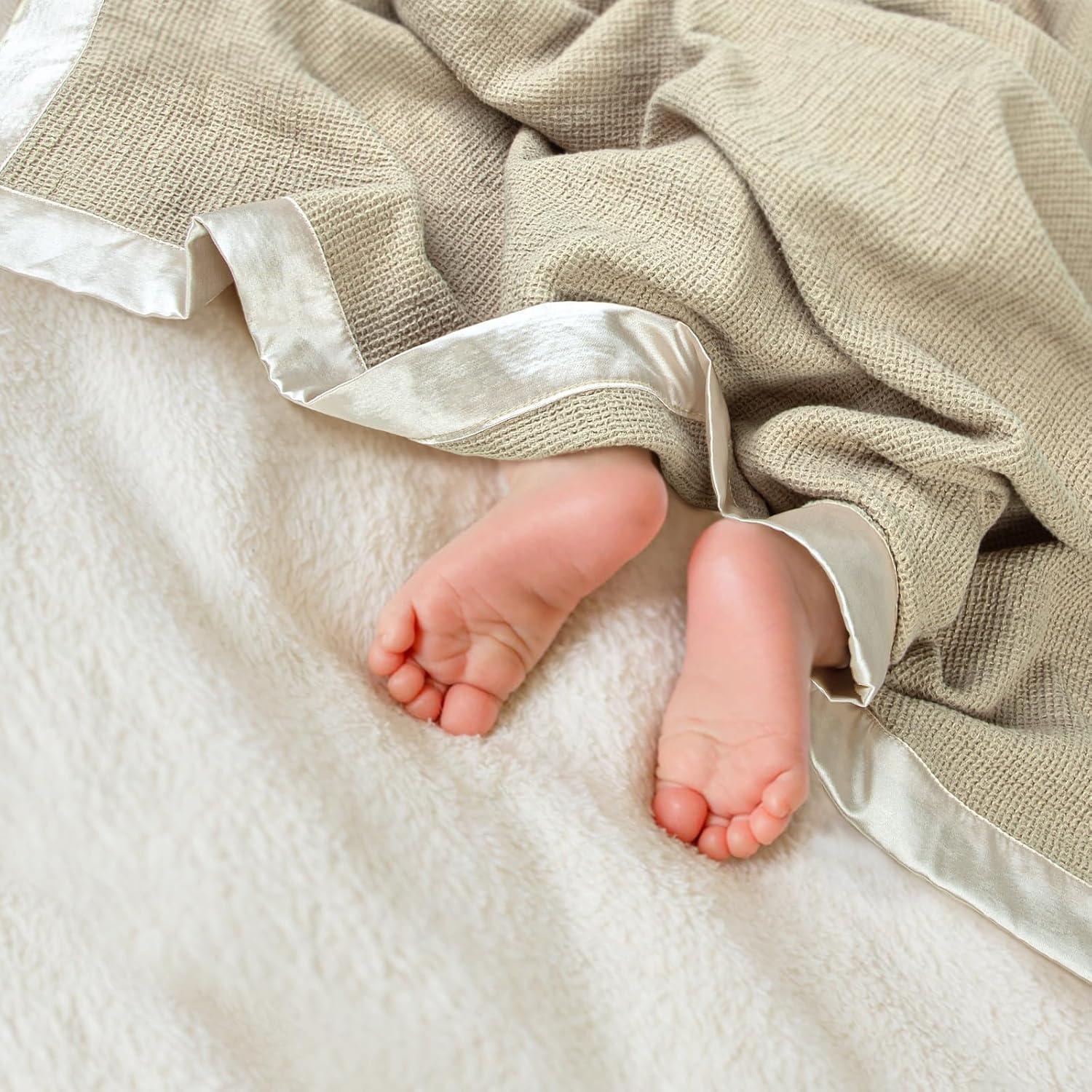 Manta de Bebé Lulumoon Swaddle Waffle 101.6x91.4cm Avena