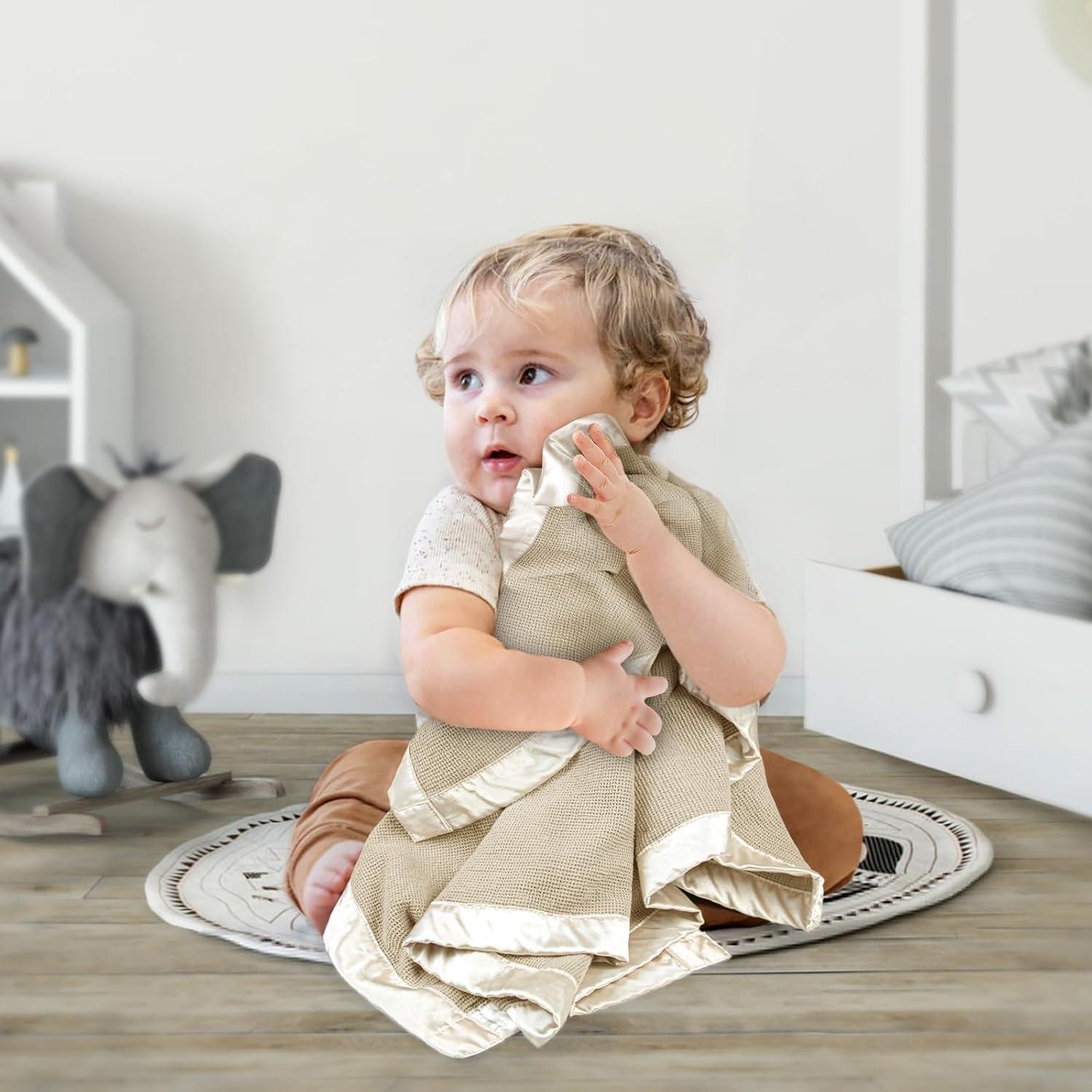 Manta de Bebé Lulumoon Swaddle Waffle 101.6x91.4cm Avena