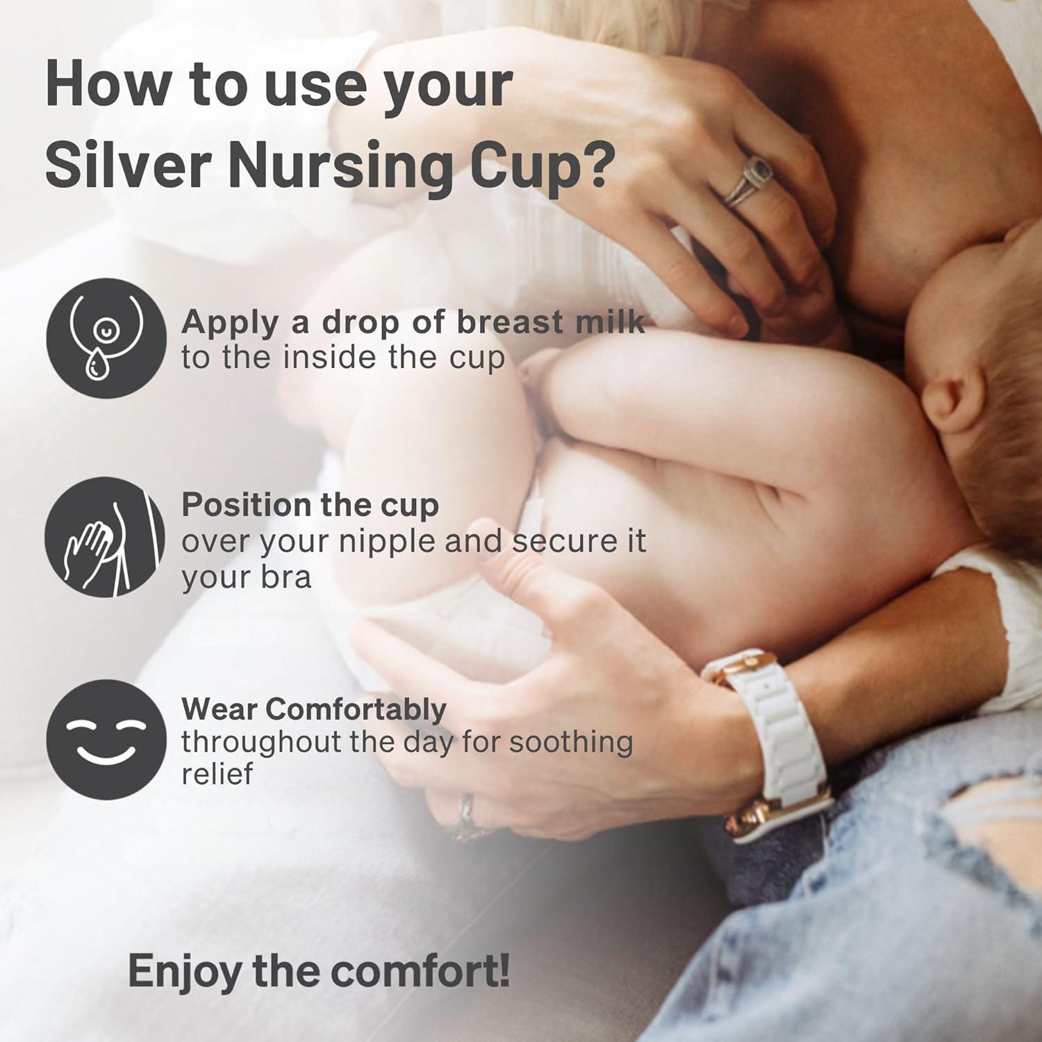 Copas de Lactancia de Plata LoveNoobs - Tamaño Regular